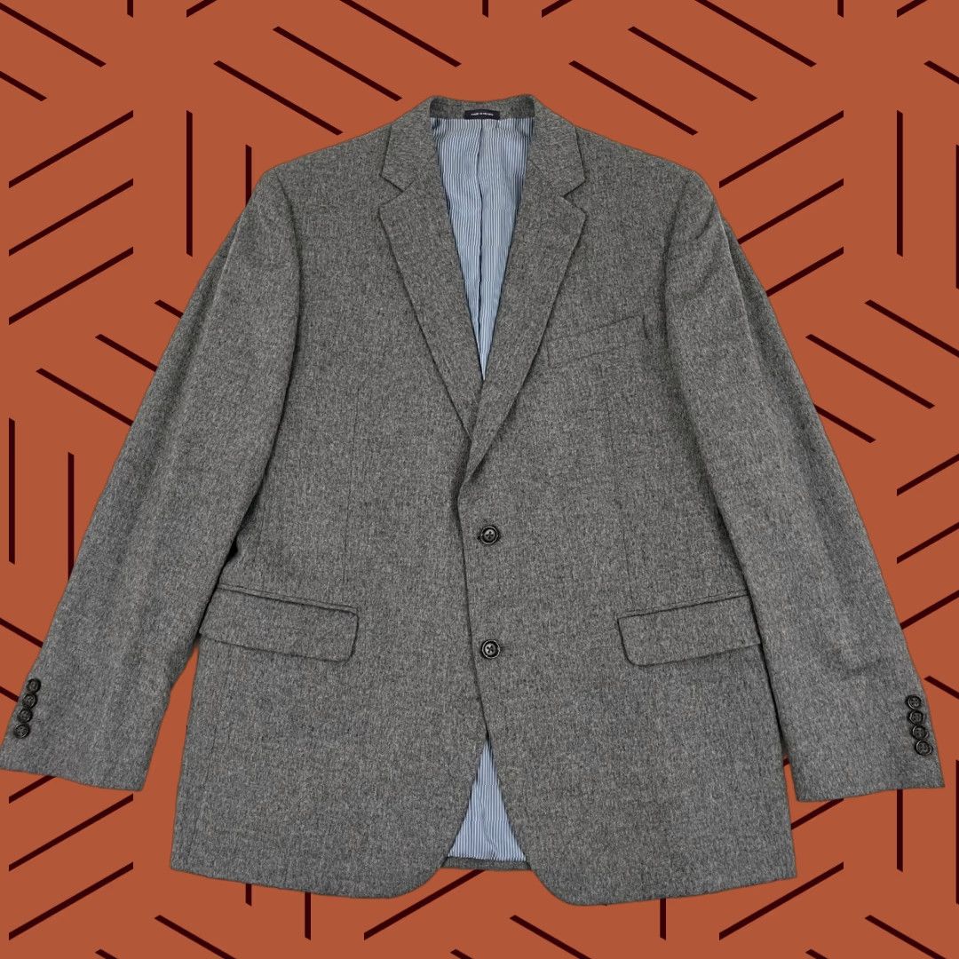 Stafford Stafford Blazer Mens 46 L Classic Fit Gray Camel Hair Sports Coat Jacket Work Size 46R - 1 Thumbnail