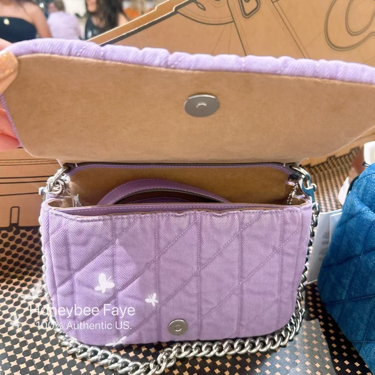 Coach Quinn Bag Silver/Iris CBR15 Size ONE SIZE - 7 Thumbnail