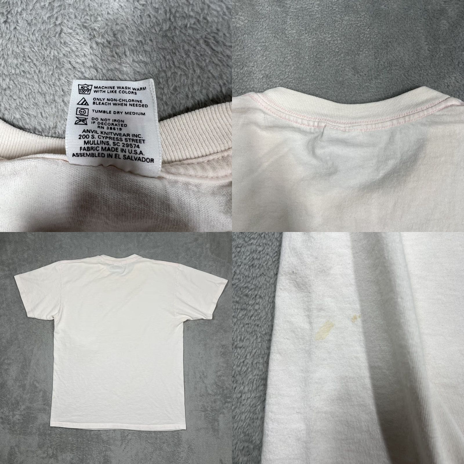 Anvil VINTAGE Breast Health Awareness Day Anvil T-Shirt XL Pink Embroidered Cancer Ribbon Unisex Adults Short Sleeve Crew Neck Cotton Size US XL / EU 56 / 4 - 8 Thumbnail