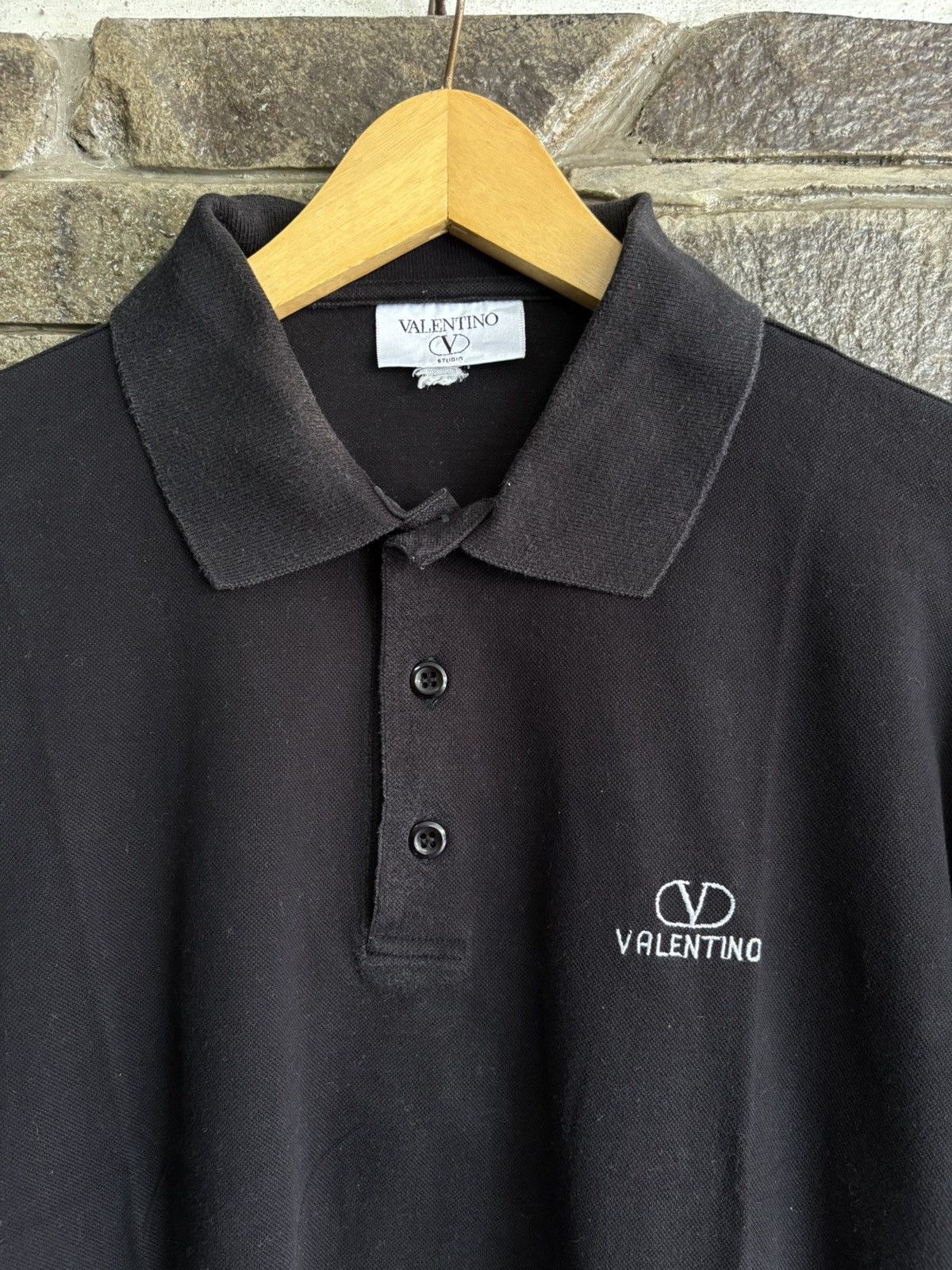 Valentino Valentino Studio Luxury Vintage Polo Small Logo Size US L / EU 52-54 / 3 - 3 Thumbnail