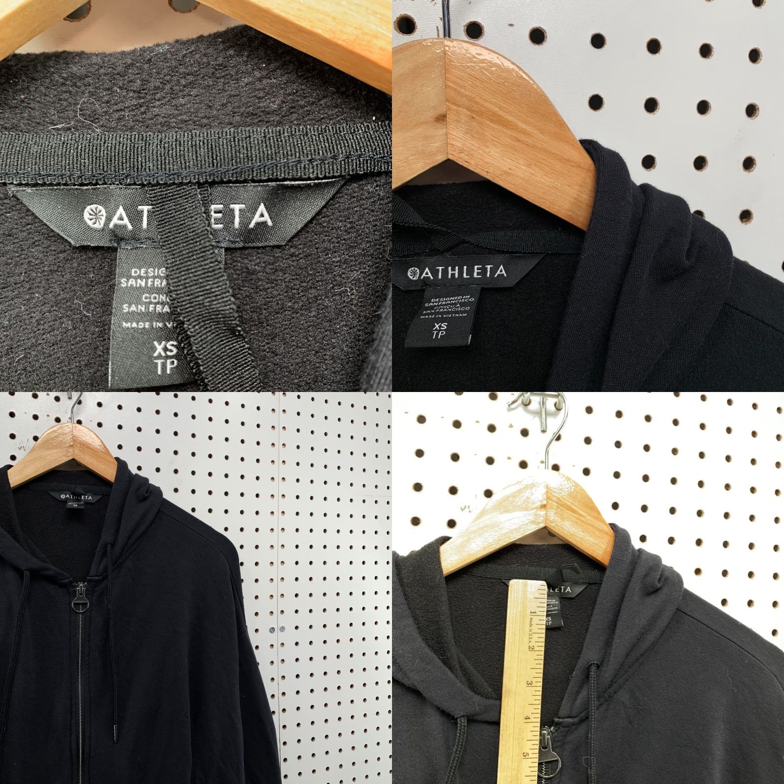 Athleta Athleta Hoodie Womens XS Full Zip Hooded Black Adult XS Active Casual Shirt/Sweatshirt 90s? Size XS / US 0-2 / IT 36-38 - 8 Thumbnail