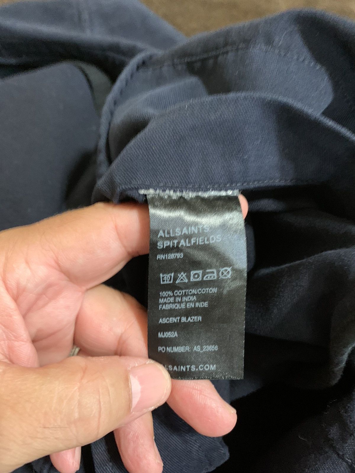 Allsaints Ascent Blazer Cotton Size 44S - 11 Thumbnail