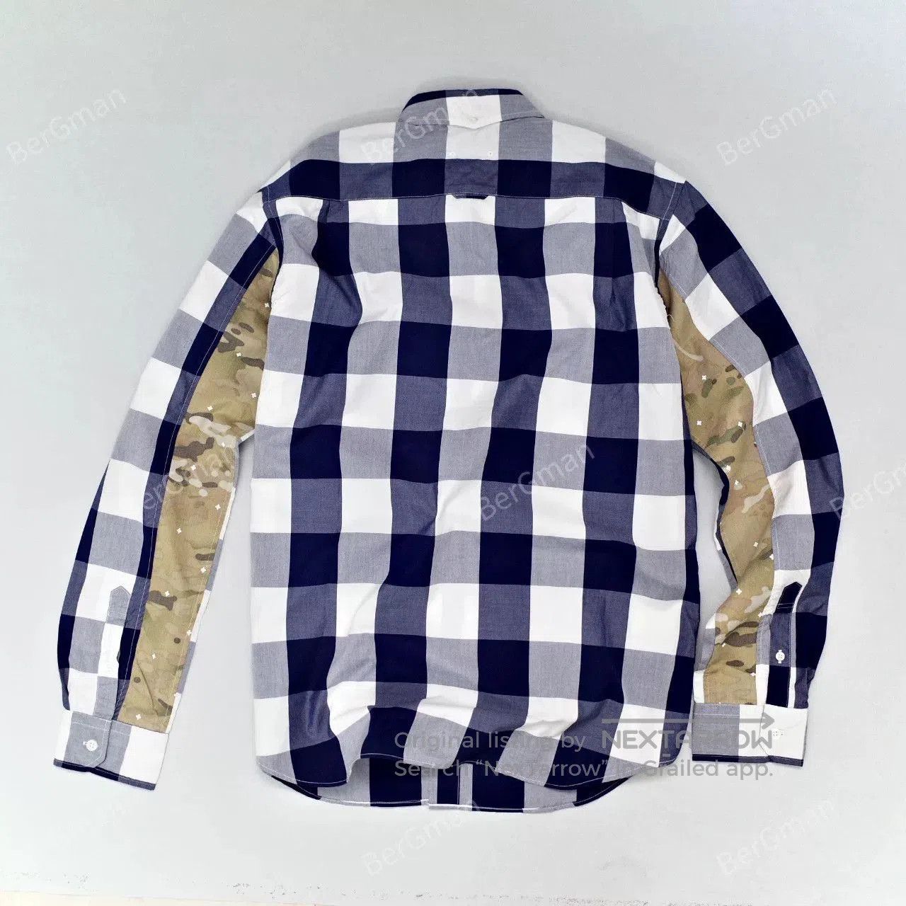 Sophnet. Sophnet Blue Check Camo Patchwork Shirt. Size US L / EU 52-54 / 3 - 1 Thumbnail