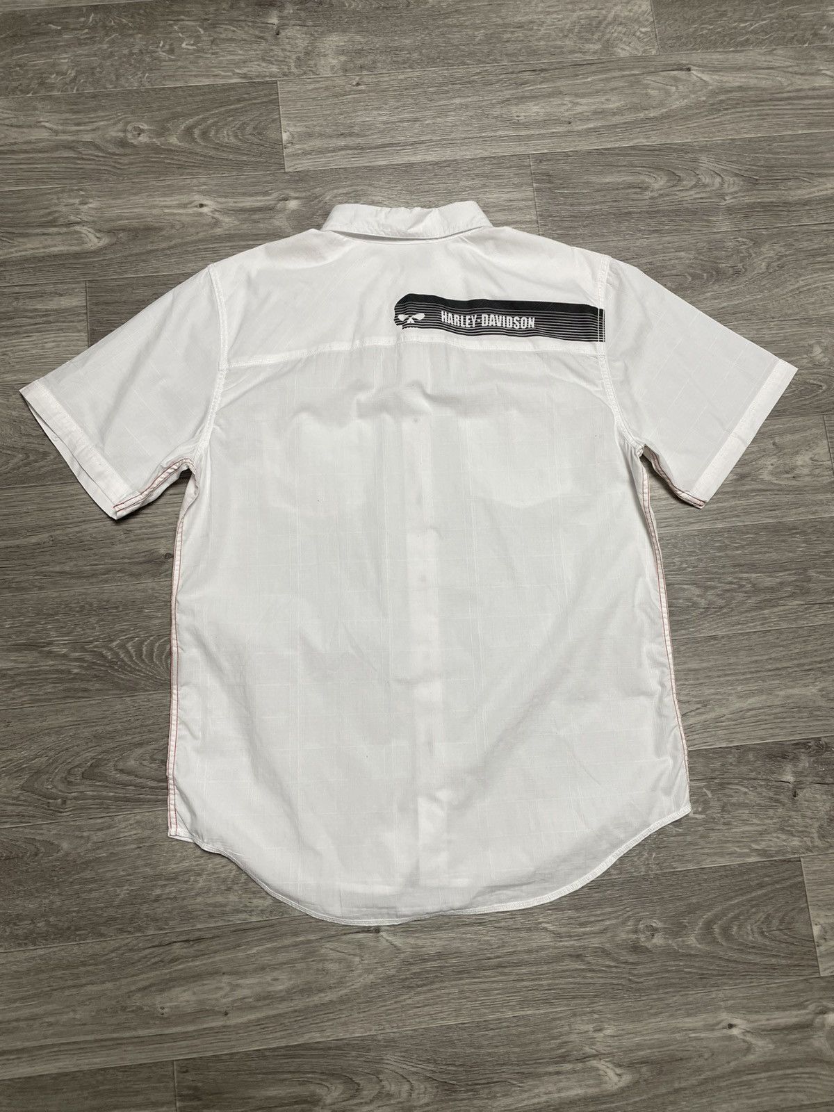 Harley Davidson Vintage Harley Davidson White Short Sleeve Shirt Button Up Size US L / EU 52-54 / 3 - 15 Thumbnail