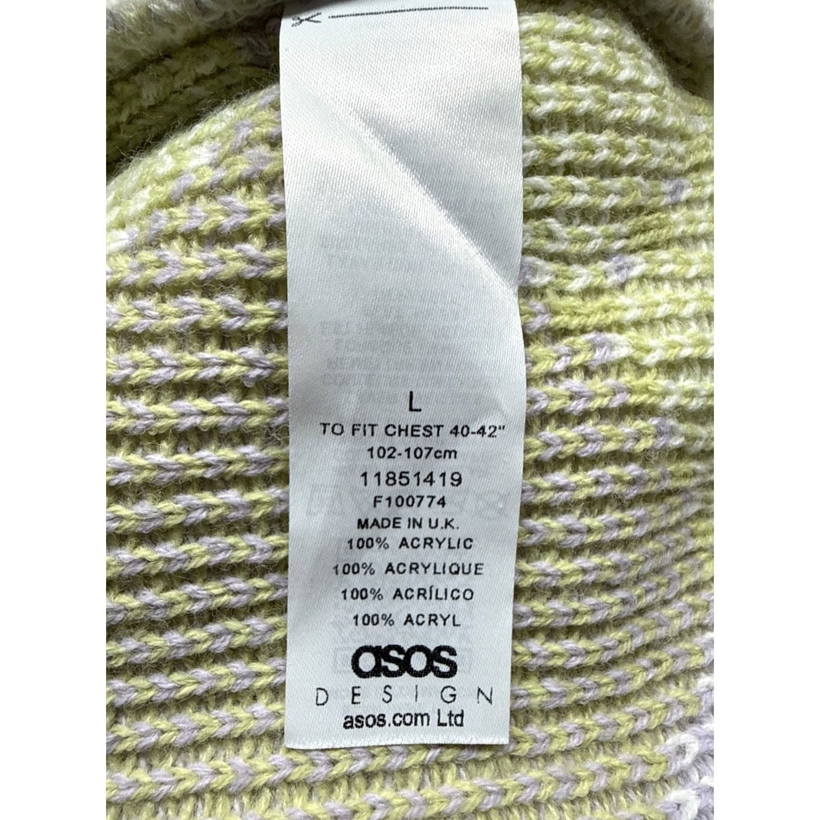 Asos ASOS Argyle Sweater Crew Neck Knit Preppy Oversized Multicolor Mens L Size US XL / EU 56 / 4 - 4 Thumbnail