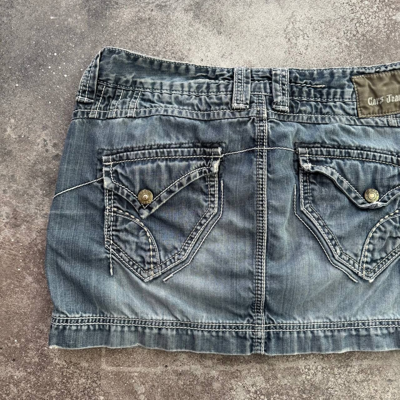 20471120 × Japanese Brand Amazing Sexy Washed Mini Denim Skirt Size 30" / US 8 / IT 44 - 6 Thumbnail