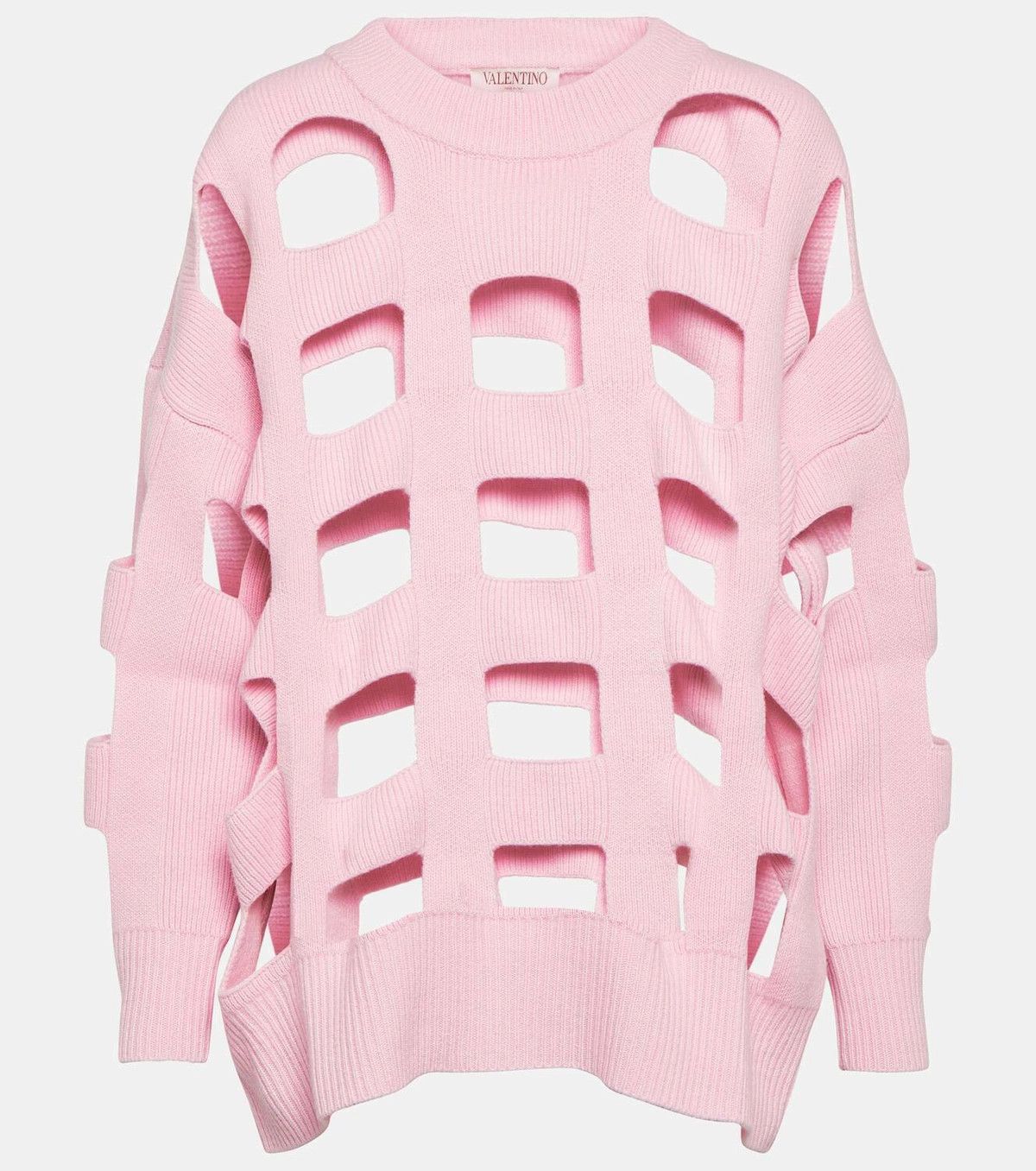 Valentino o1y0326 Crewneck Sweater in Pink Size L / US 10 / IT 46 - 1 Thumbnail