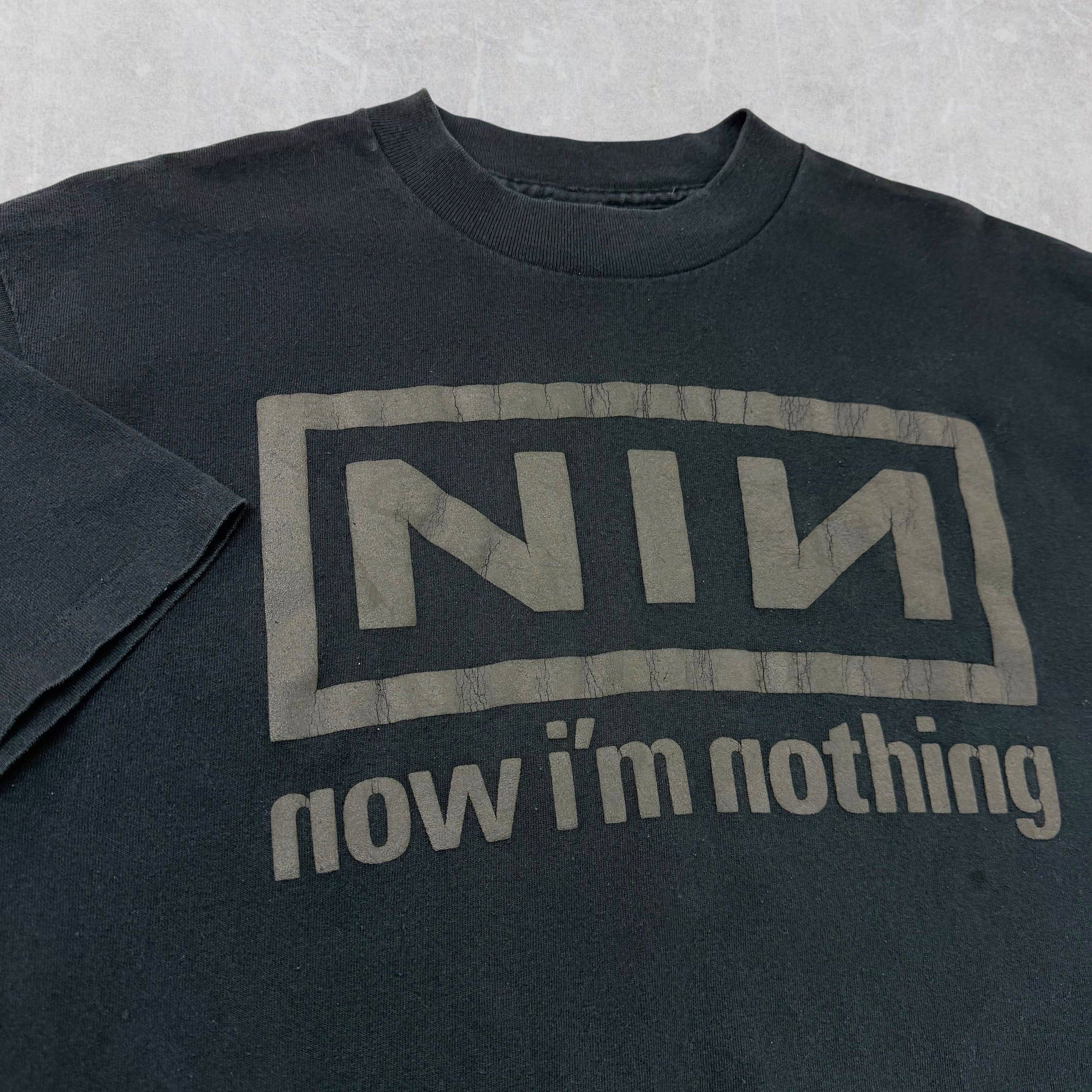 Vintage Vintage 1990's Nine Inch Nails Now I'm Nothing Tee XL Size US XL / EU 56 / 4 - 3 Thumbnail