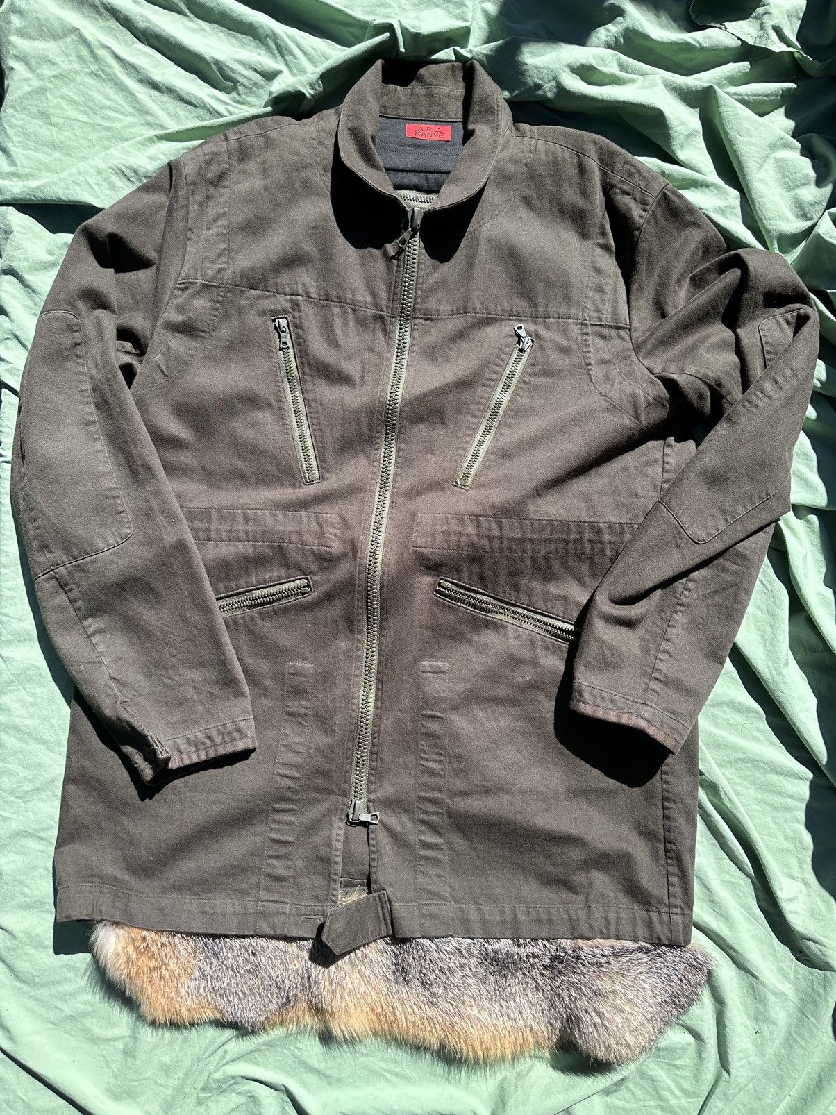 Image of A P C x Kanye West Fall Winter 2014 Swiss Army Parka in Green, Men's (Size 2XL)