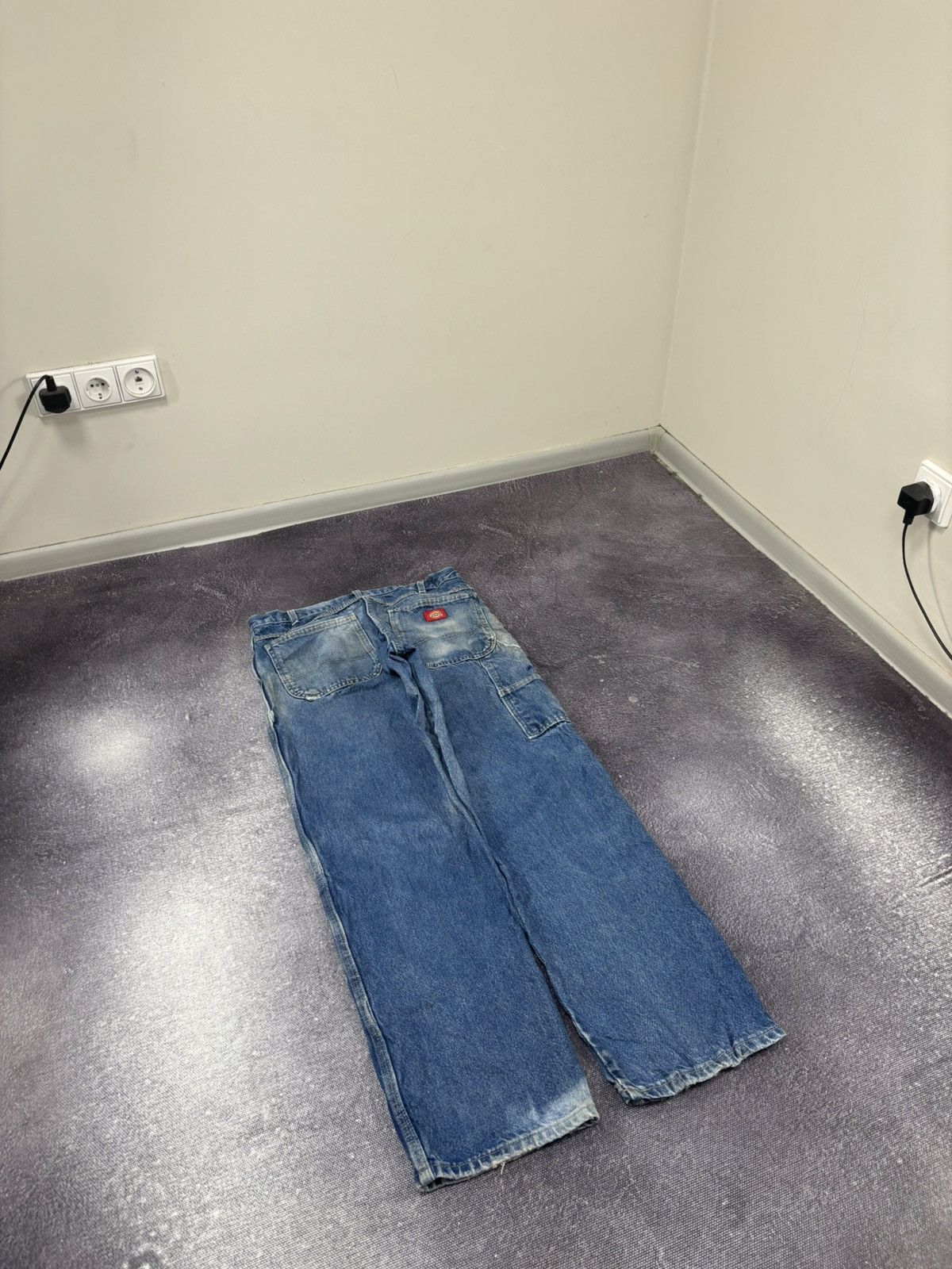 Dickies Vintage Dickies Faded Blue Y2K Denim Work Hype Baggy Jeans Size US 33 - 3 Thumbnail