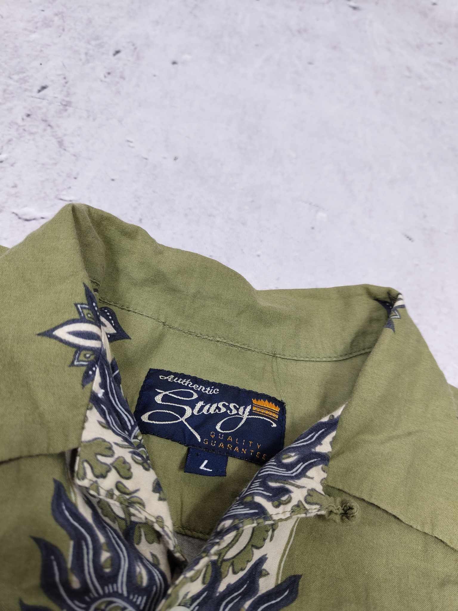 Stussy × Vintage 90s Vintage Stussy Hawaiian Shirt Size US L / EU 52-54 / 3 - 4 Thumbnail