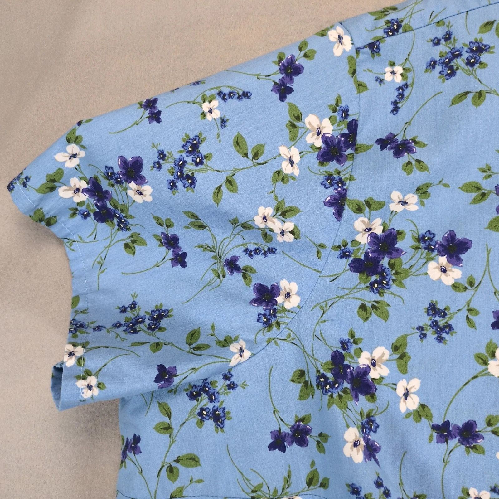 Other Woman Within Sky Blue Pretty Bloom Button Up Shirt 3X Plus Size 3XL / US 20-22 - 9 Thumbnail