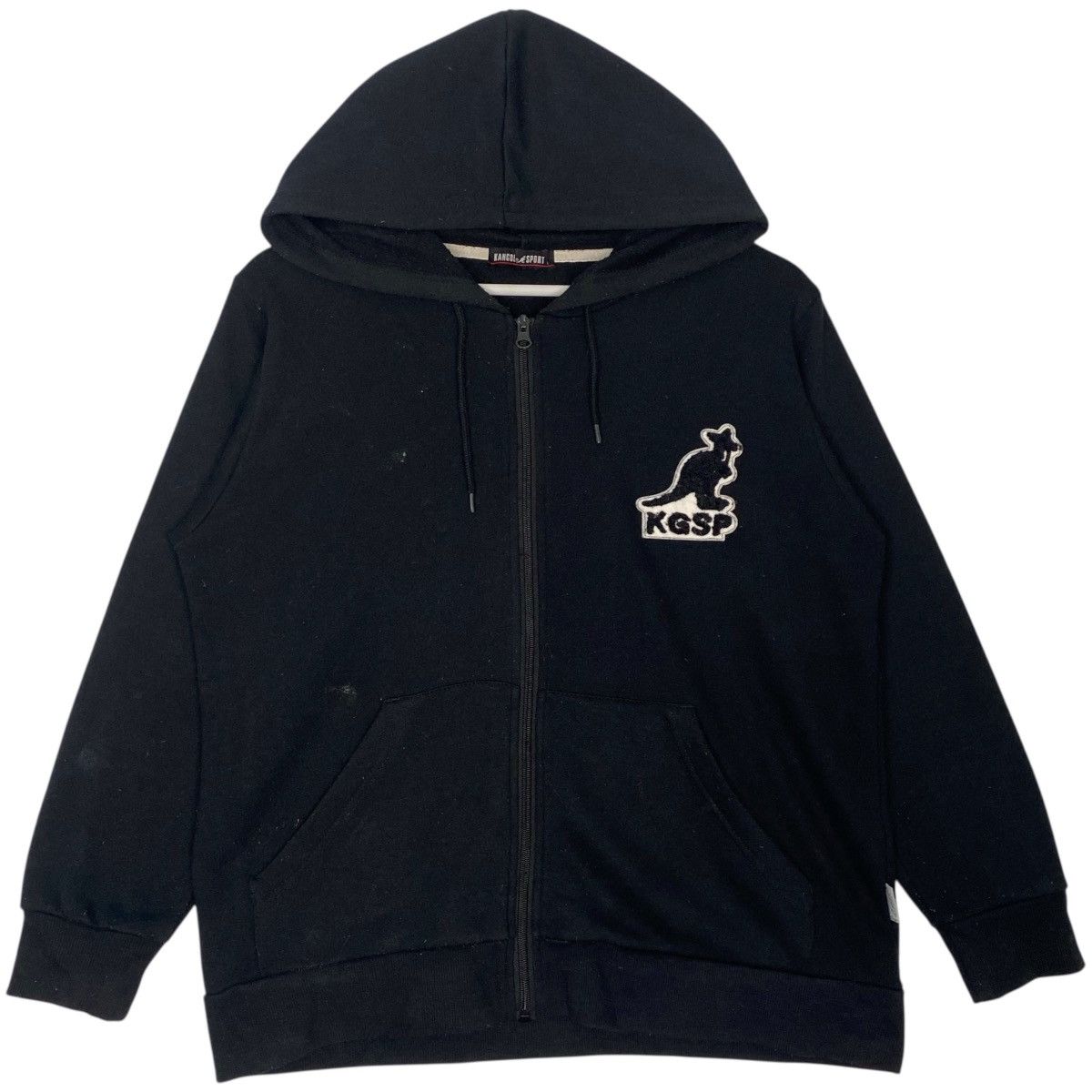 Vintage Vintage Kangol Embroidered Hoodie Black Pullover Jumper Sz M Size US M / EU 48-50 / 2 - 1 Thumbnail