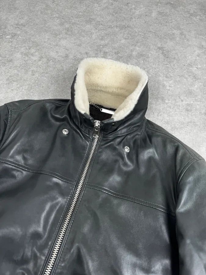 Just Cavalli AW2015 Cavalli Black Aviator Leather Jacket Size US M / EU 48-50 / 2 - 6 Thumbnail