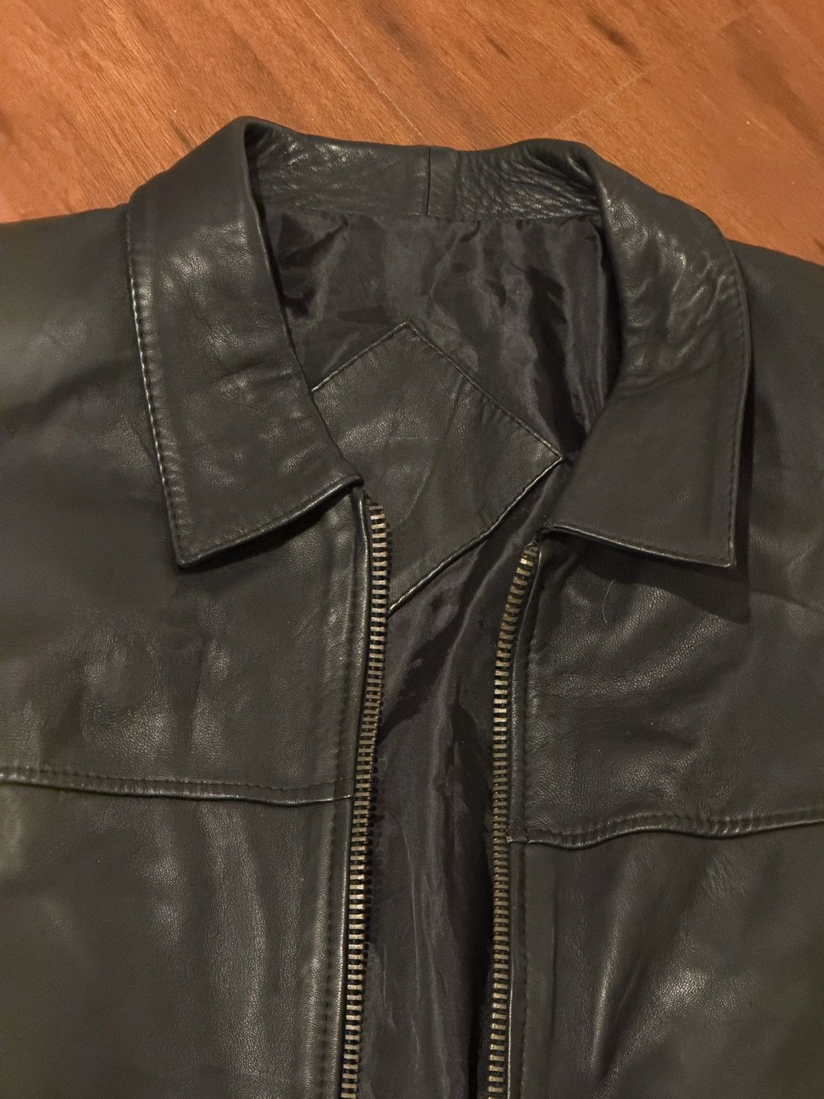Vintage Vintage black leather jacket Size US S / EU 44-46 / 1 - 1 Thumbnail