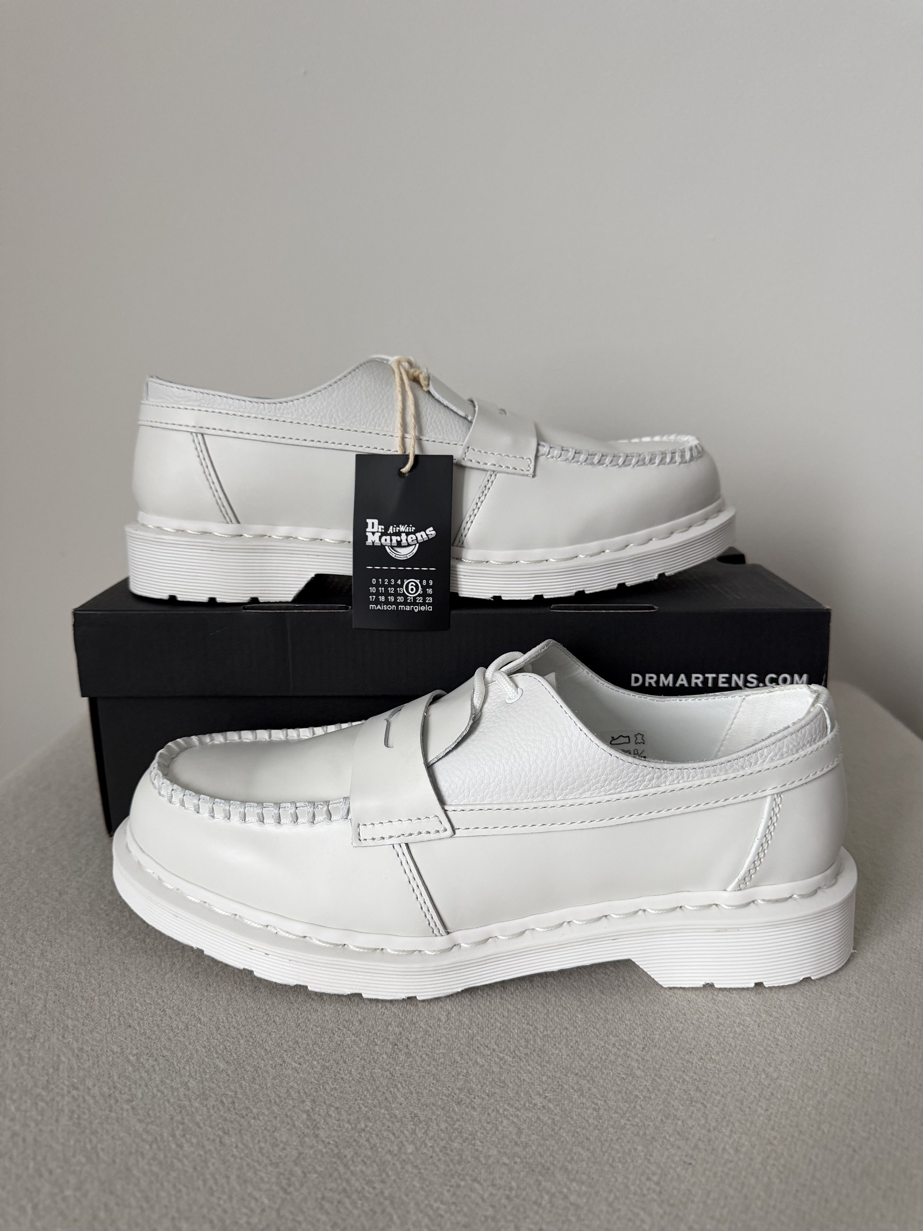 Dr. Martens × MM6 MM6 Maison Margiela Dr. Martens 1461 Penton Loafers in White Size US 10.5 / EU 43-44 - 2 Thumbnail