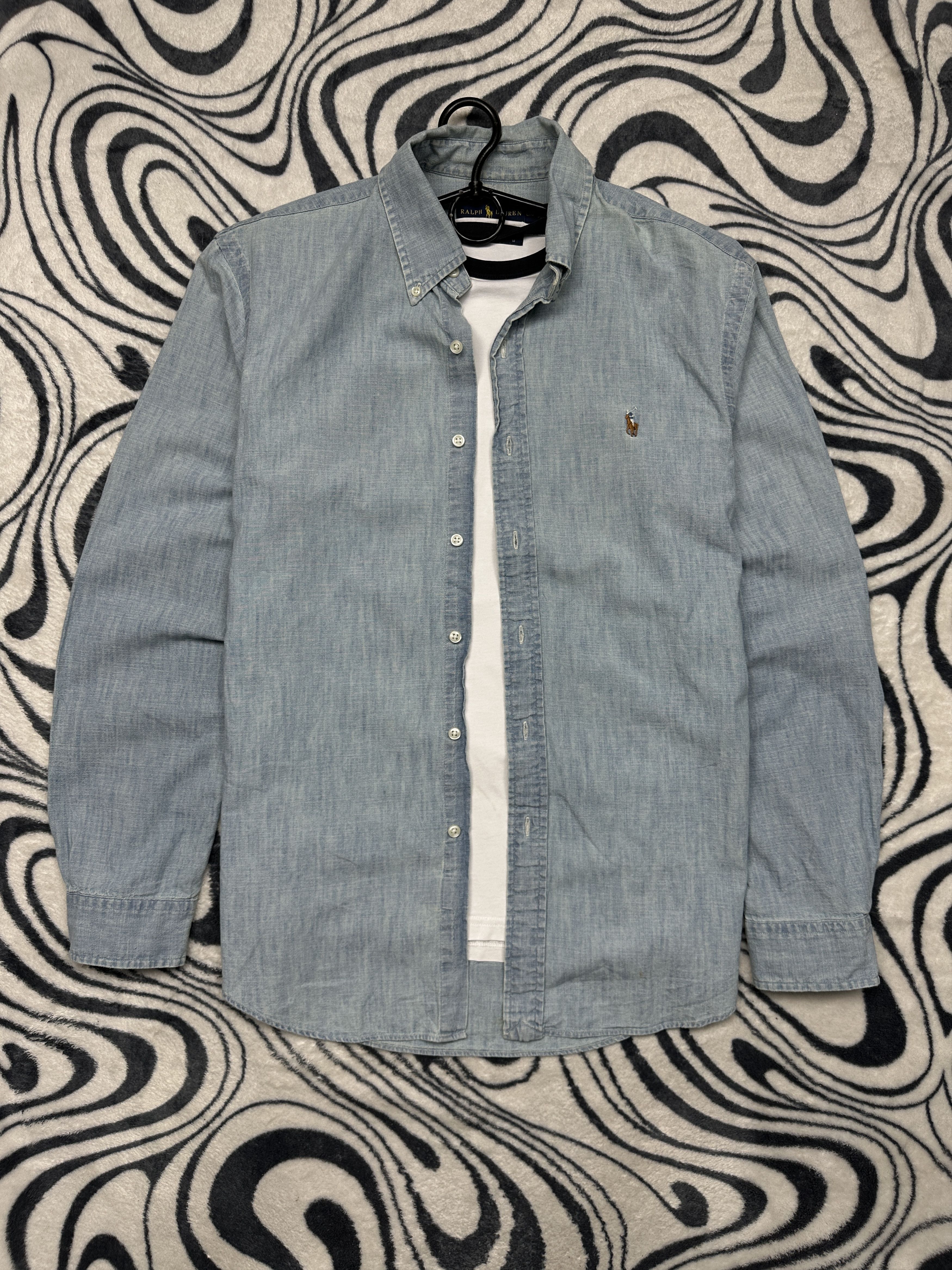 Polo Ralph Lauren Polo Ralph Lauren Vintage Mens Denim Shirt Size US L / EU 52-54 / 3 - 1 Thumbnail