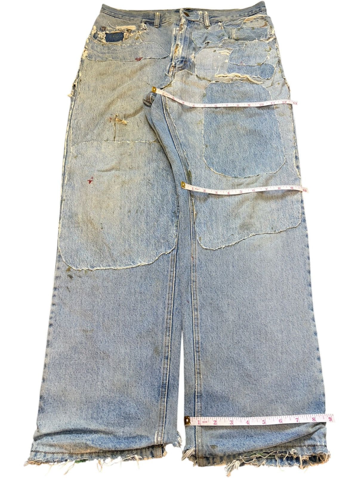 Marithe + Francois Girbaud Vintage Scandia Woods Patch Distress Baggy Jeans Size US 34 / EU 50 - 8 Thumbnail