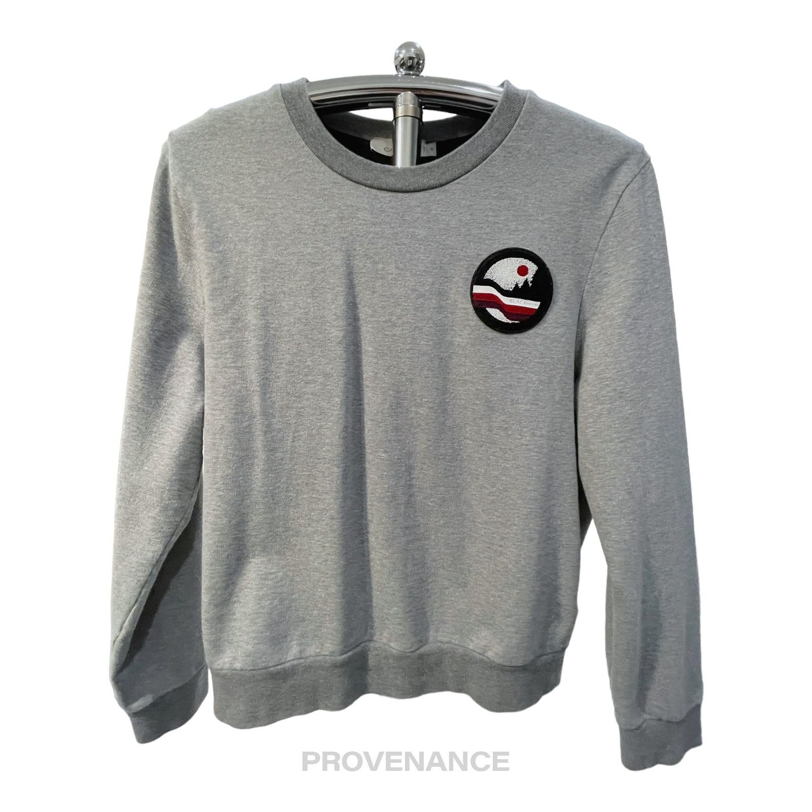 Canali 🔴 Canali Crewneck Patch Sweatshirt - Heather Grey Size US M / EU 48-50 / 2 - 1 Thumbnail