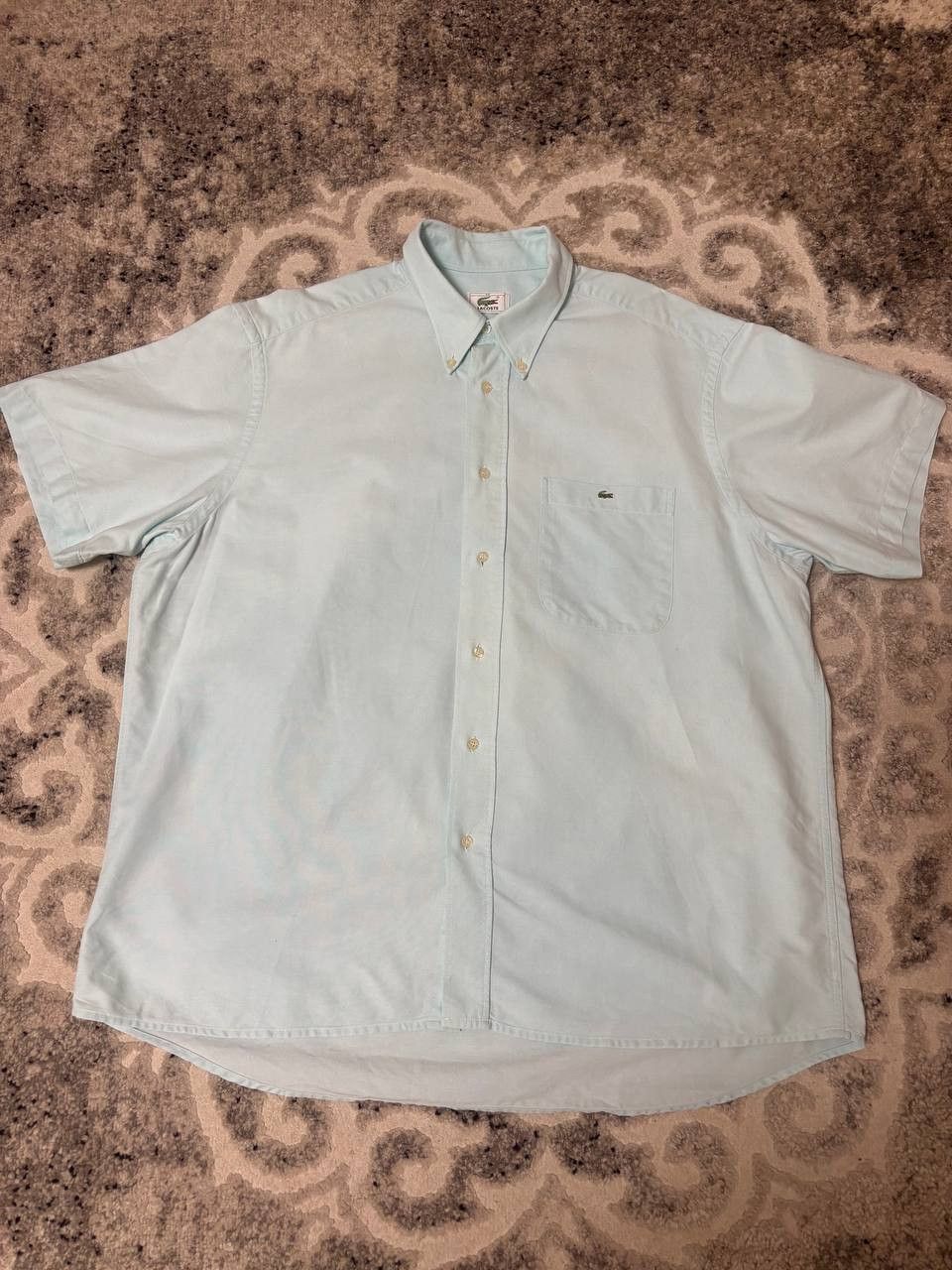 Lacoste Lacoste Men's classic blue short-sleeved shirt Size US XXL / EU 58 / 5 - 3 Thumbnail