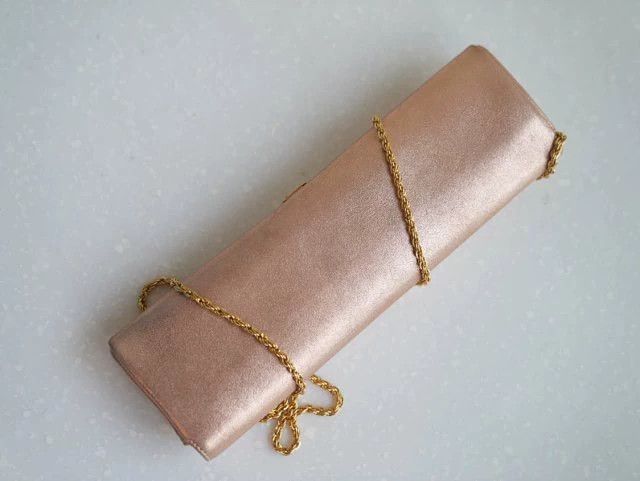 Other Rodo Women's Pearlized Pink Leather Chain Clutch Size ONE SIZE - 5 Thumbnail