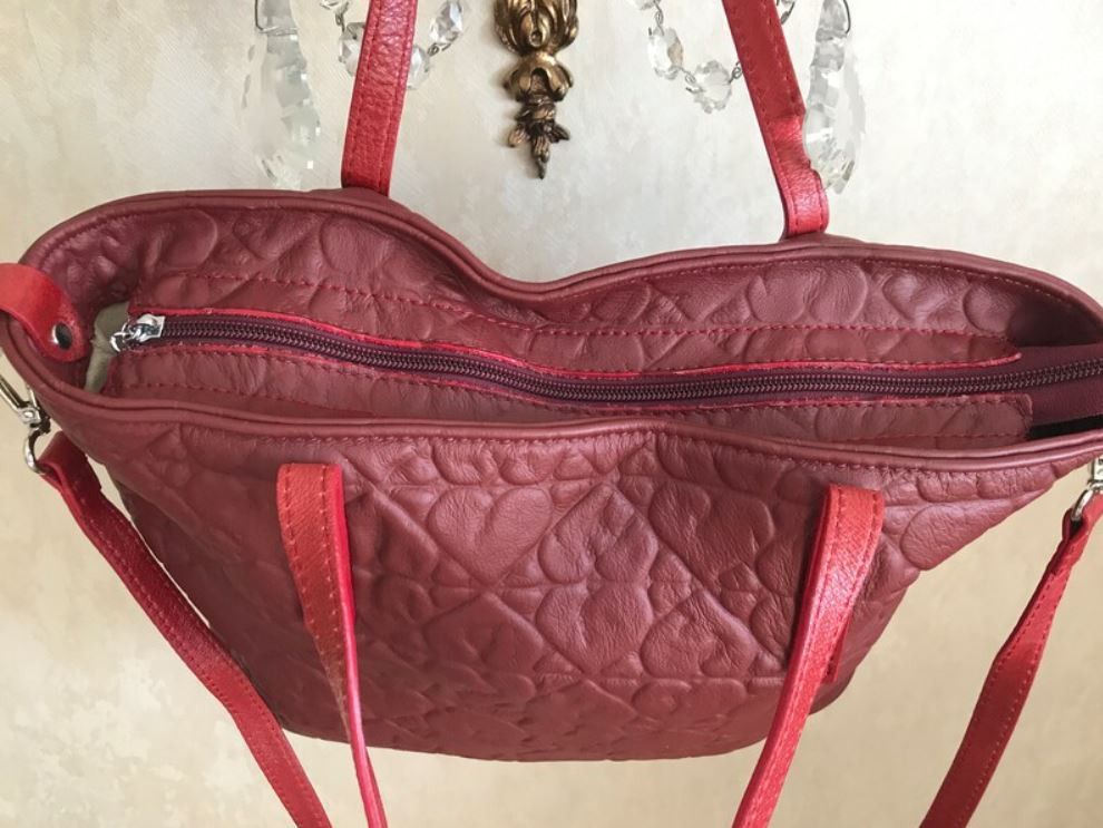Other Italian Burgundy Leather Bag by Superbia Size ONE SIZE - 7 Thumbnail