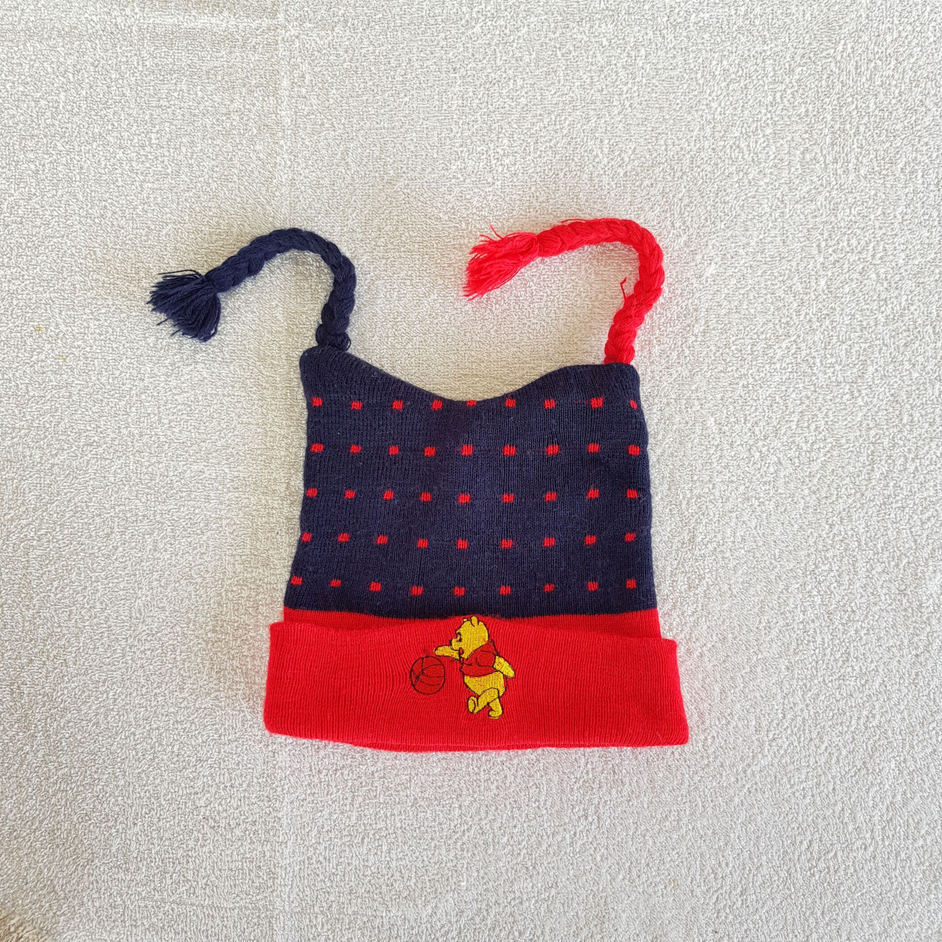 Disney Vintage Pooh Beanie Y2K Disney Horn Cartoon Snow Caps Hats Size ONE SIZE - 6 Thumbnail