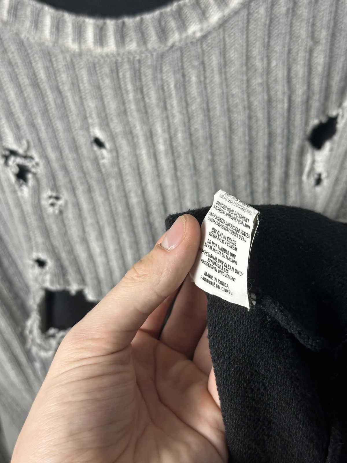 Hyein Seo Hyein Seo Distressed Knit Sweatshirt Size US M / EU 48-50 / 2 - 8 Thumbnail