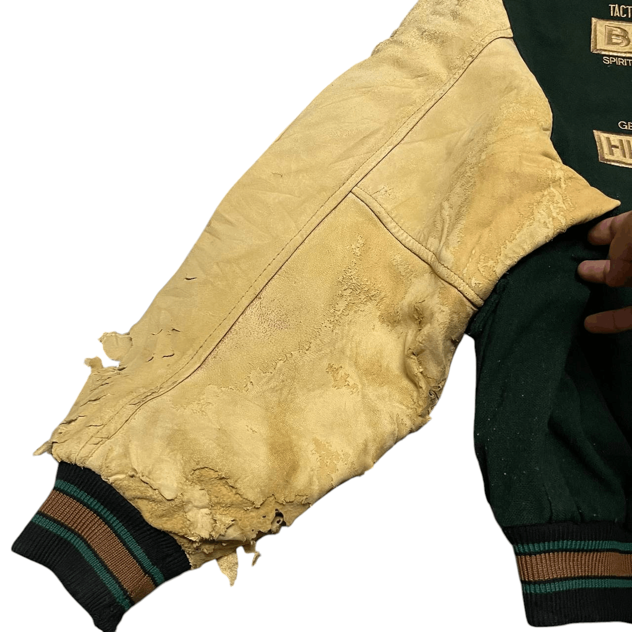 Rogue Vintage 90's Rogues for Men Wool Varsity Jacket Distress Size US M / EU 48-50 / 2 - 16 Thumbnail