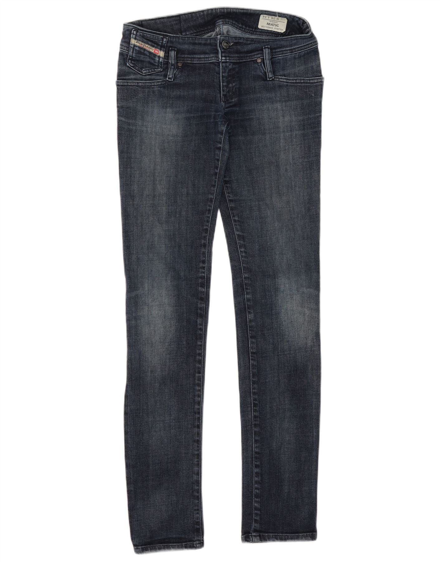 Diesel Womens Matic Skinny Jeans W28 L34 Blue Cotton Size 42" / US 20 - 1 Thumbnail