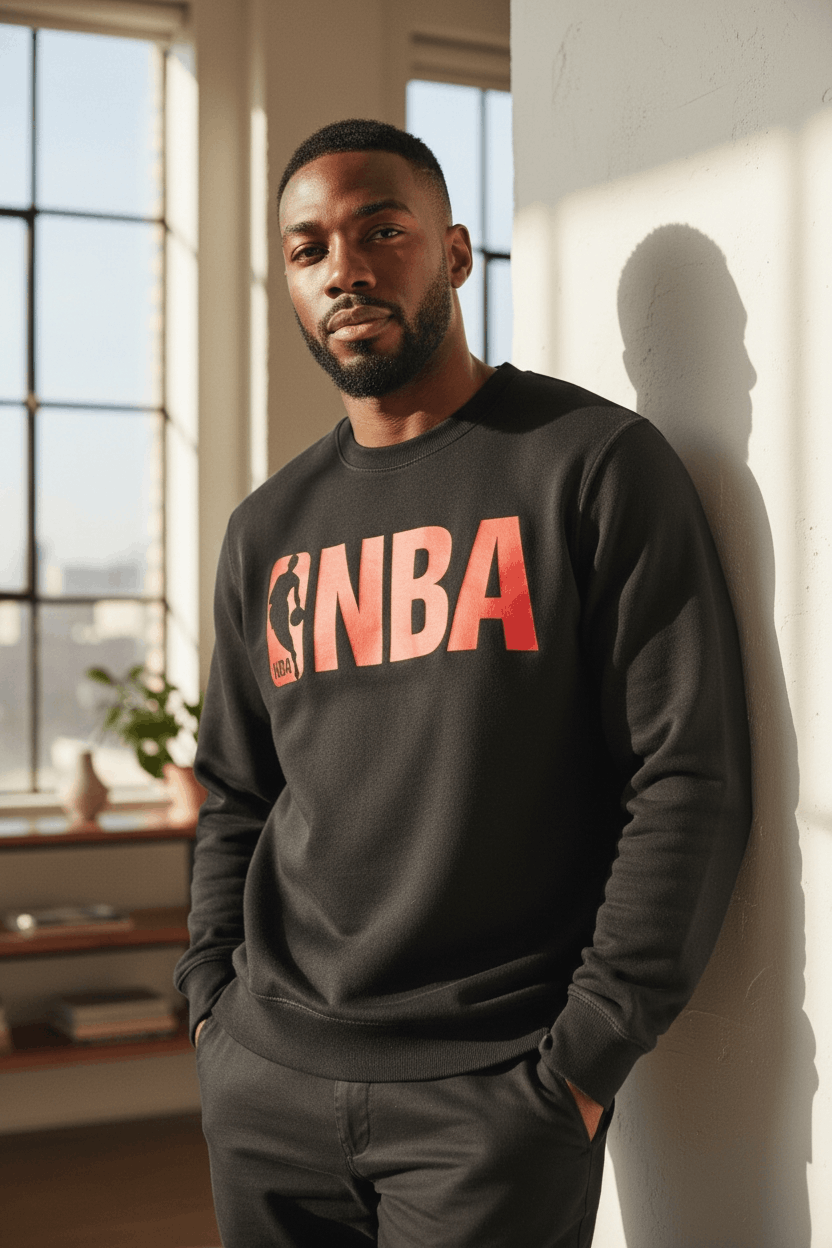 NBA Vintage NBA Spell Out Basketball Sweatshirts Jumper Pullover Size US M / EU 48-50 / 2 - 4 Thumbnail