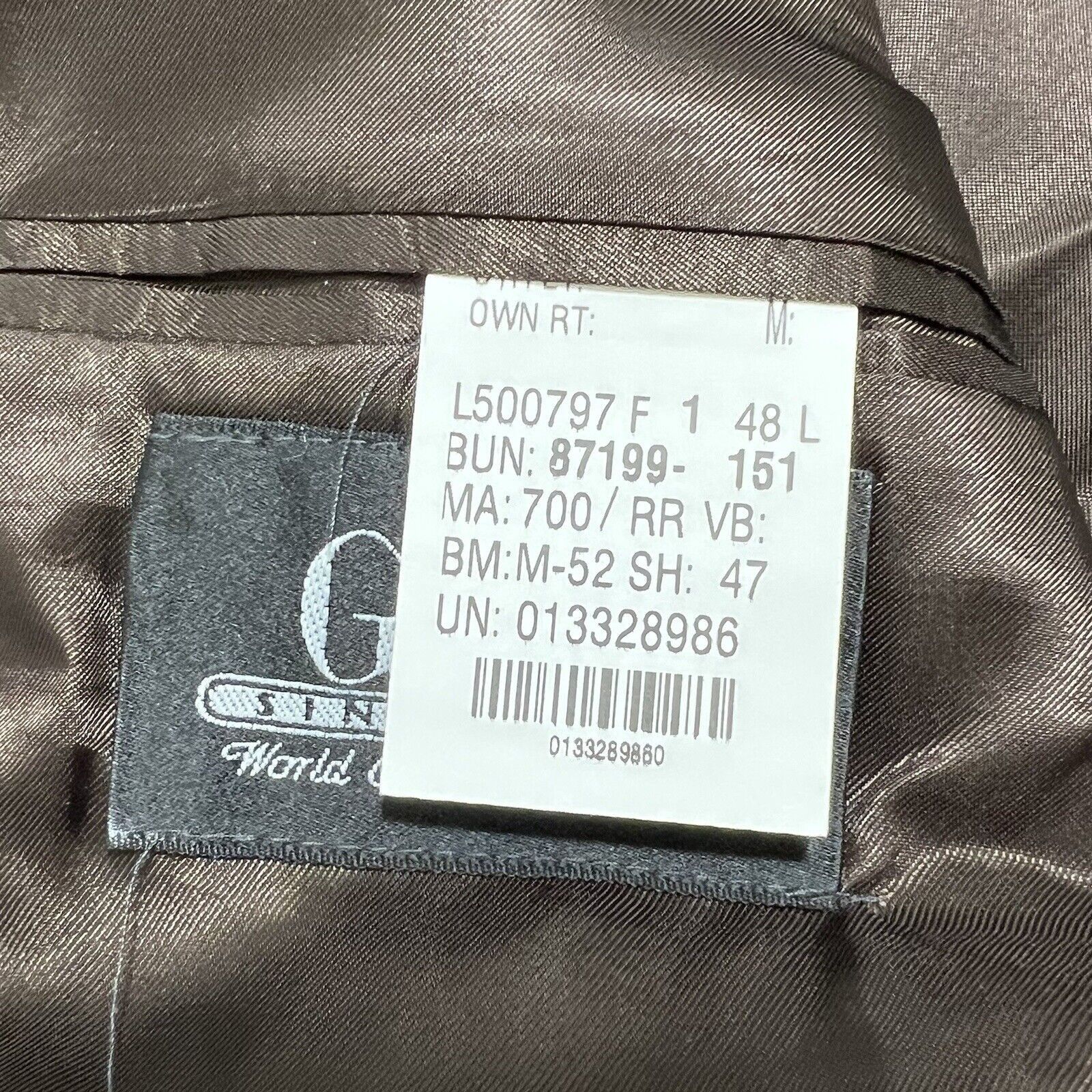 Other Portofino Gage Wool Brown Career Suit Jacket Sport Coat Size 48L - 9 Thumbnail
