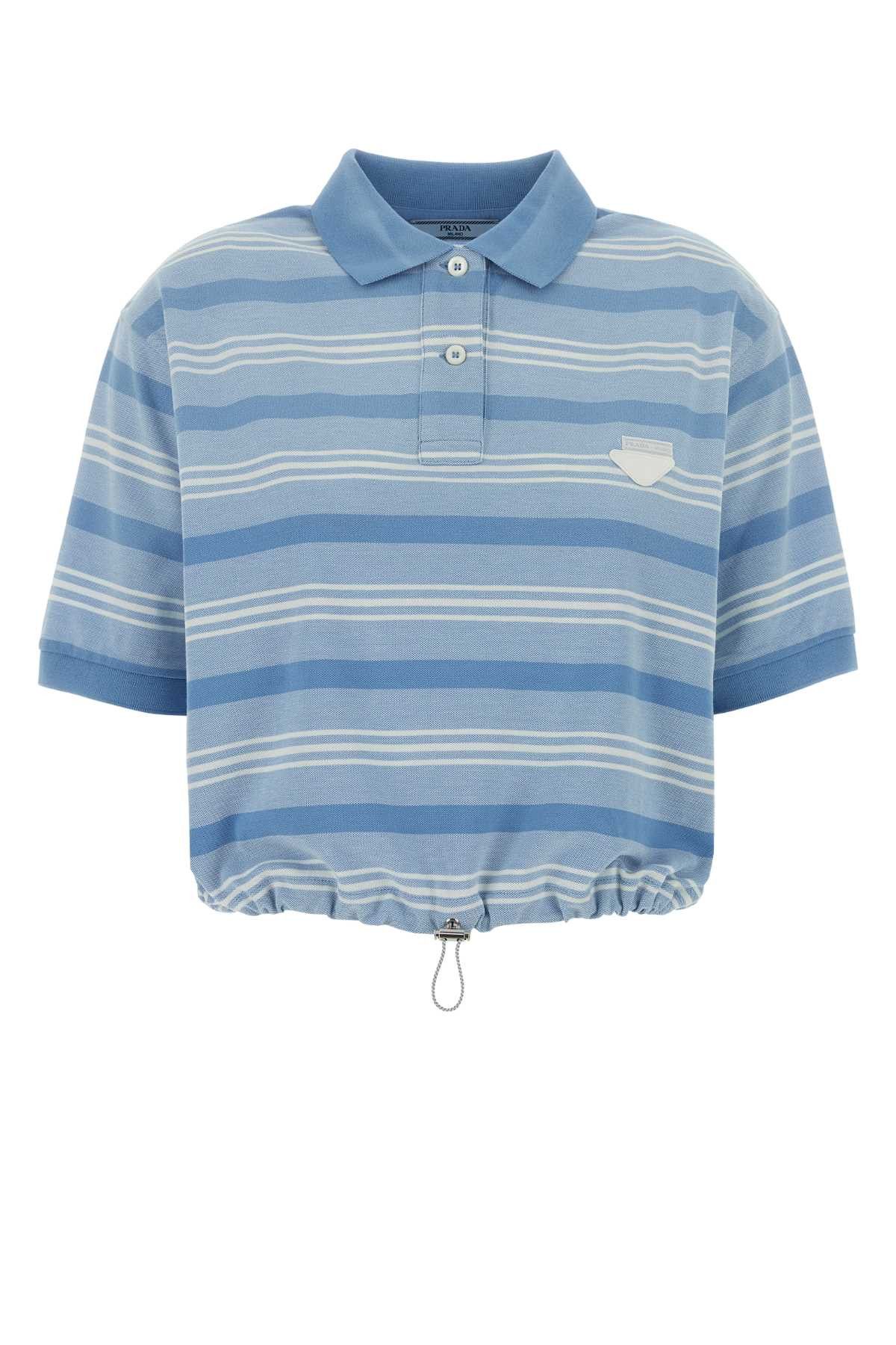 Prada Embroidered Piquet Polo Shirt Size M / US 6-8 / IT 42-44 - 1 Thumbnail
