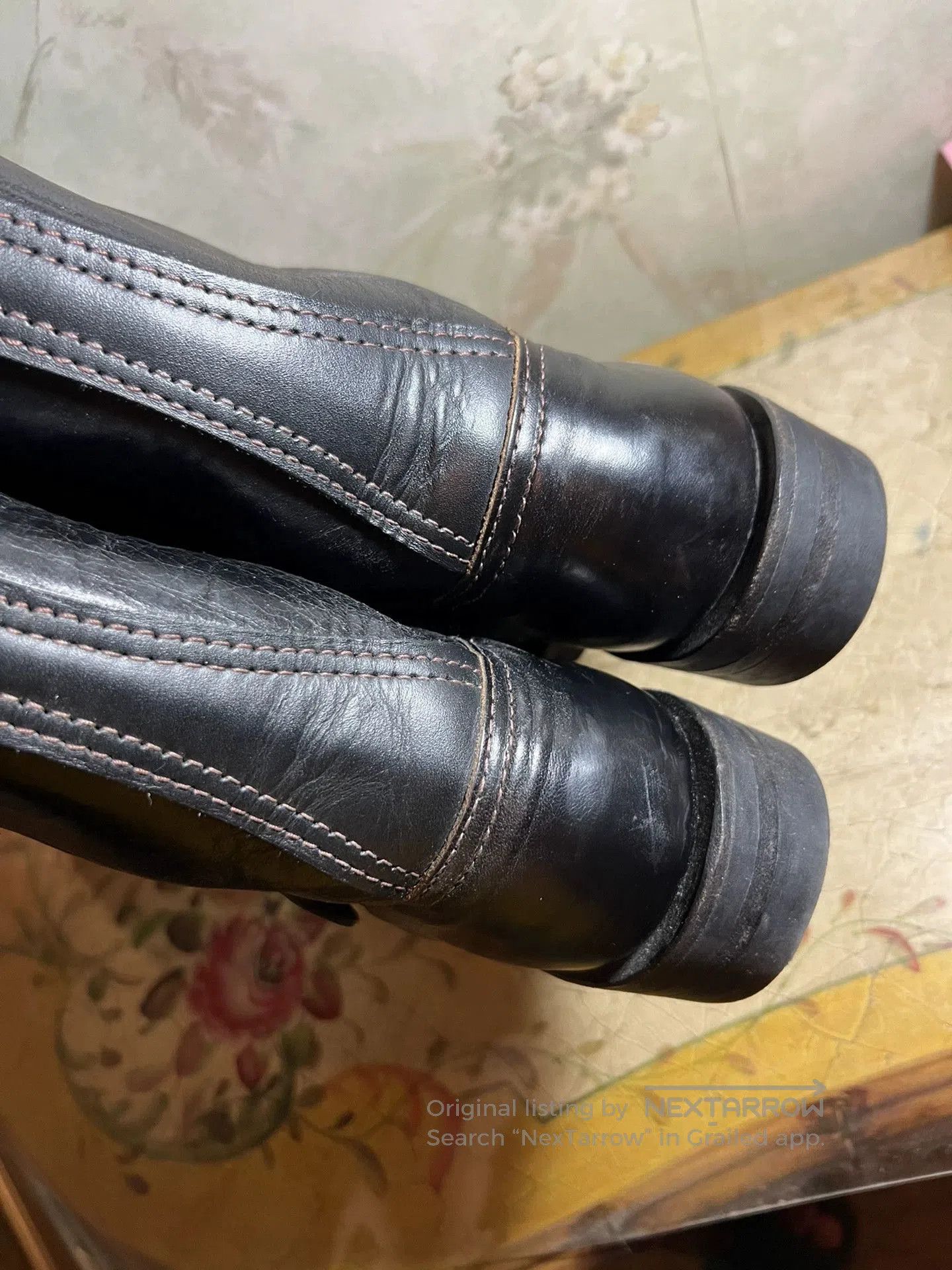WESCO Wesco Cycle Boss Black Leather Boots. Size US 9 / EU 42 - 3 Thumbnail