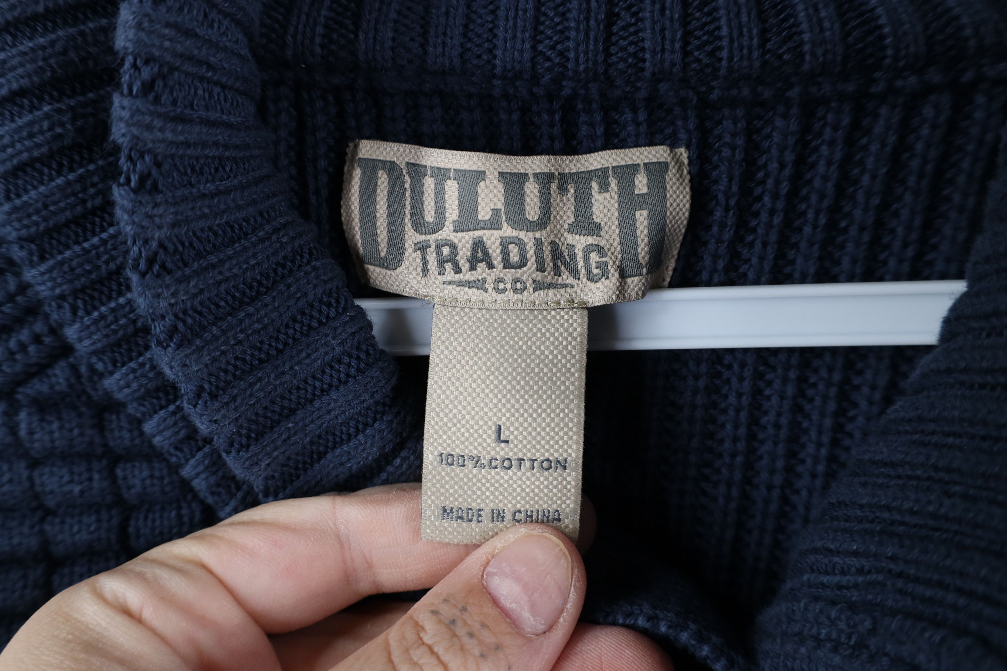 Duluth Trading Company × Vintage Duluth Trading Co Burly Retirement Button Mock Neck Sweater Size US L / EU 52-54 / 3 - 5 Thumbnail