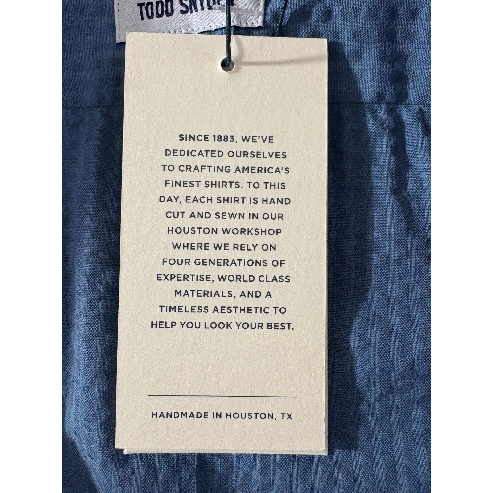 Todd Snyder Hamilton shirt Co + Todd Snyder Dress Shirt sz 16 blue NWT H Size US M / EU 48-50 / 2 - 4 Thumbnail