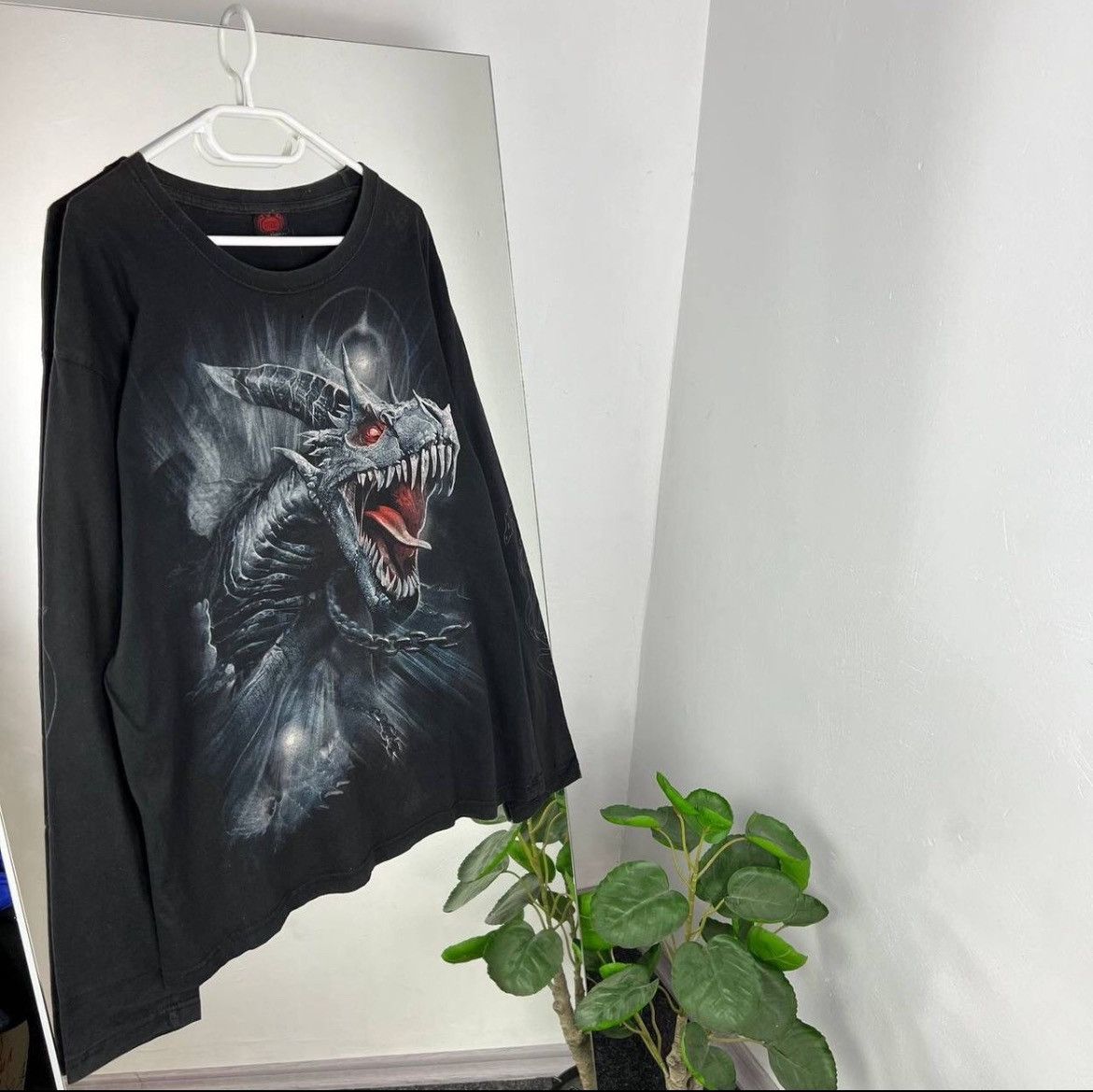 Band Tees Vintage Spiral Boxy Fit Over Print Long Sleeve Dragon Y2K Size US XXL / EU 58 / 5 - 1 Thumbnail