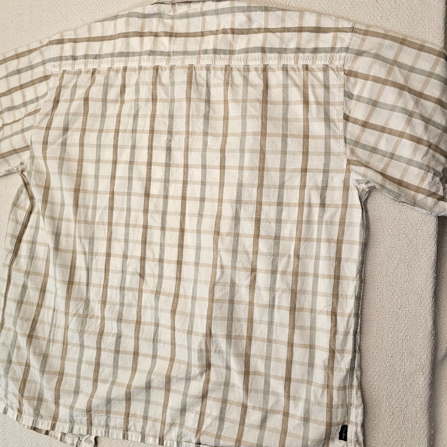Sean John Sean John Beige Plaid Short Sleeve Button Up Shirt Size 2XL Embroidered Logo Size US XXL / EU 58 / 5 - 7 Thumbnail