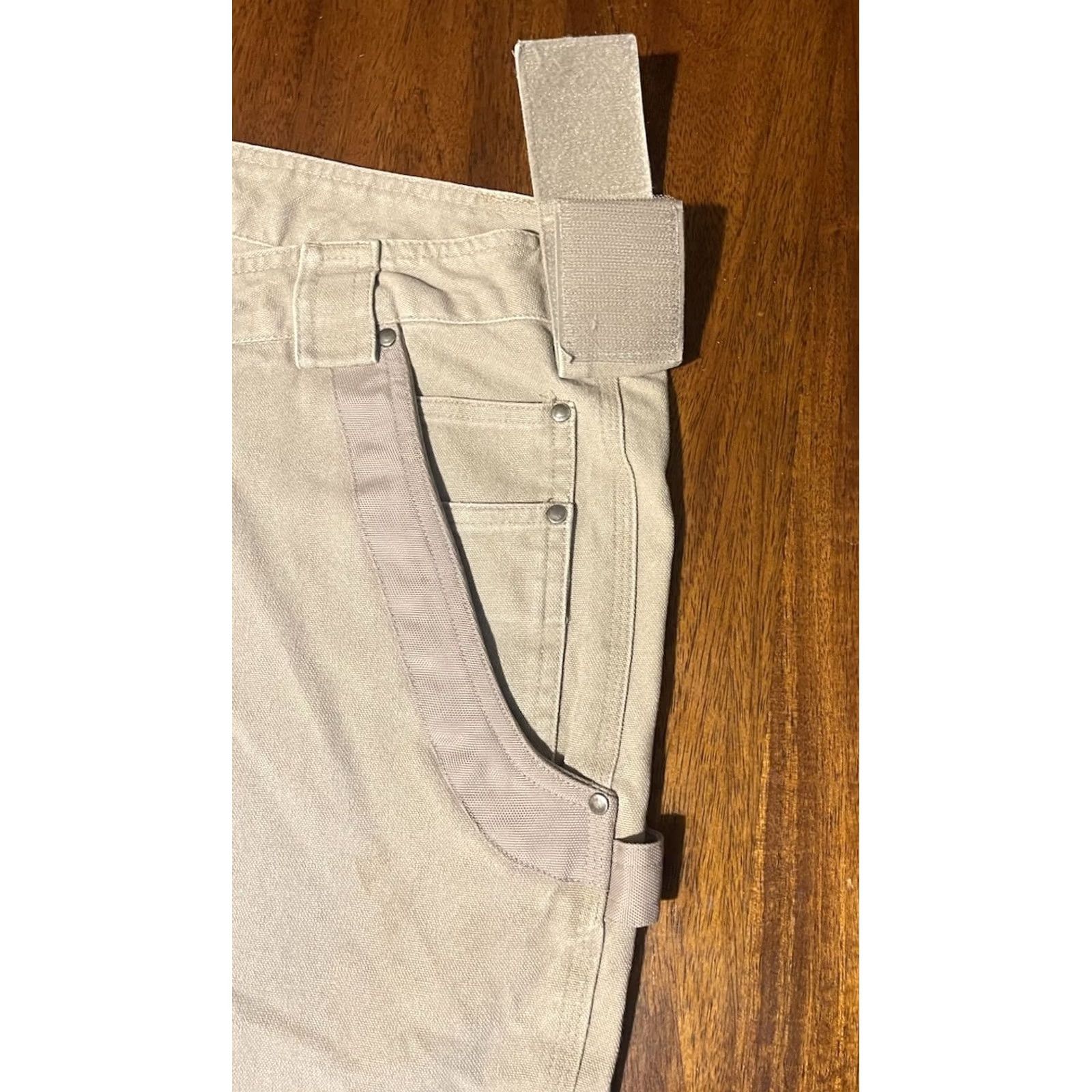 Duluth Trading Company Duluth Fire Hose Double Knee Cargo Pants Men 42x30 Beige Canvas 5-Pocket Relaxed Straight Crew Pants Size US 42 / EU 58 - 4 Thumbnail