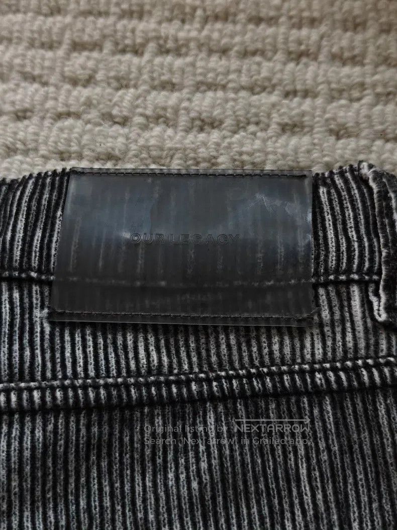 Our Legacy Our Legacy Black and Grey Corduroy Digital Print Distresse Size US 30 / EU 46 - 5 Thumbnail