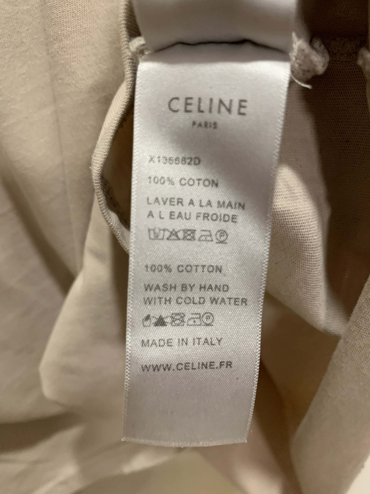 Celine Celine Paris Logo Long Sleeve Shirt Size US L / EU 52-54 / 3 - 6 Thumbnail