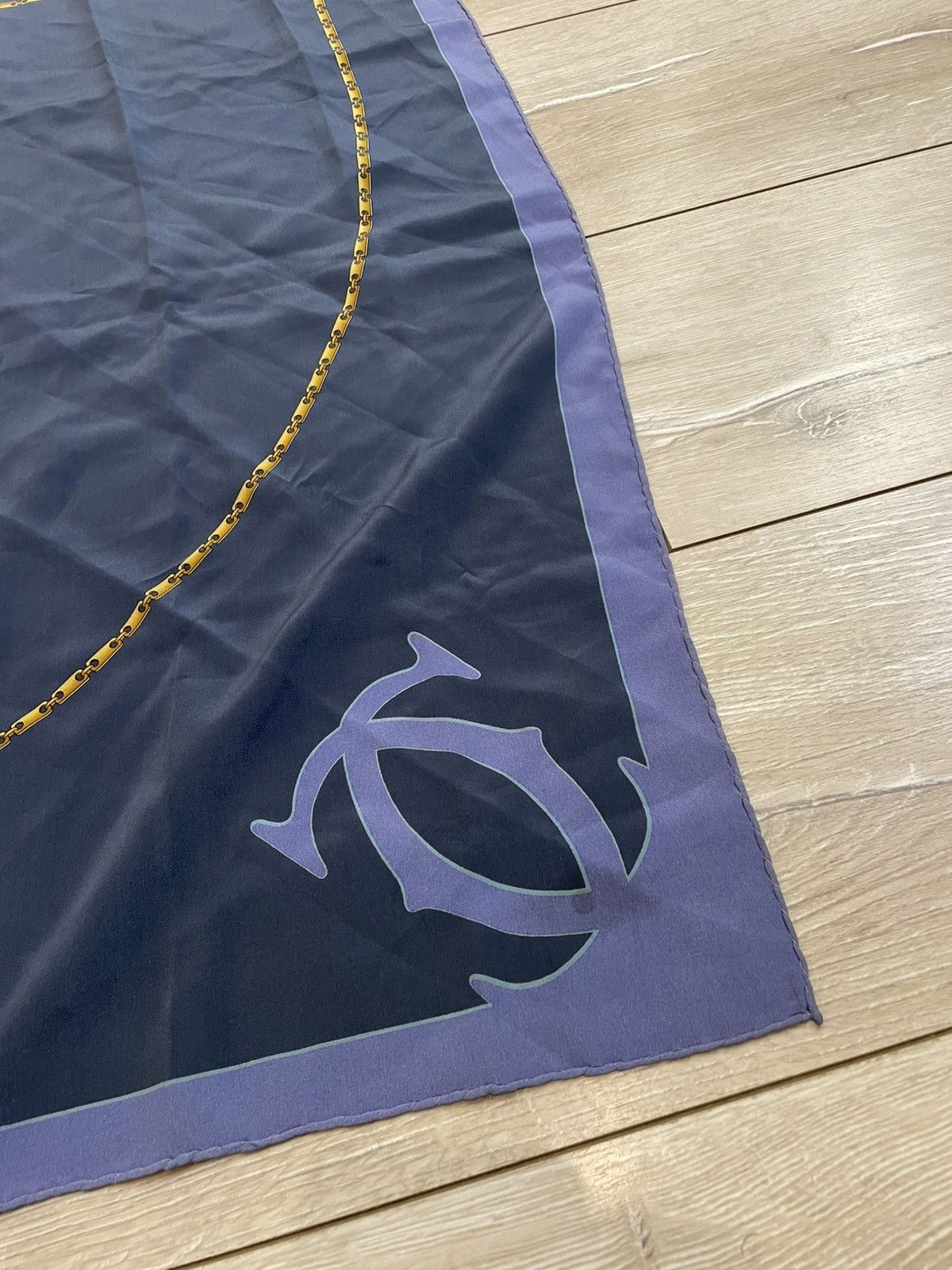 Cartier Vintage Must de Cartier Chain Silk Scarf Size ONE SIZE - 5 Thumbnail