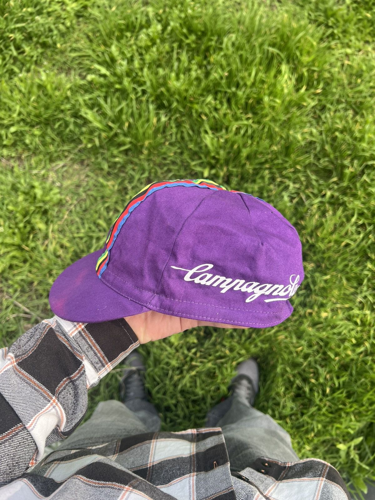 Vintage VERY RARE CAMPAGNOLO CYCLE RETRO CAP DESIGNER TOUR DE FRANCE Size ONE SIZE - 2 Thumbnail