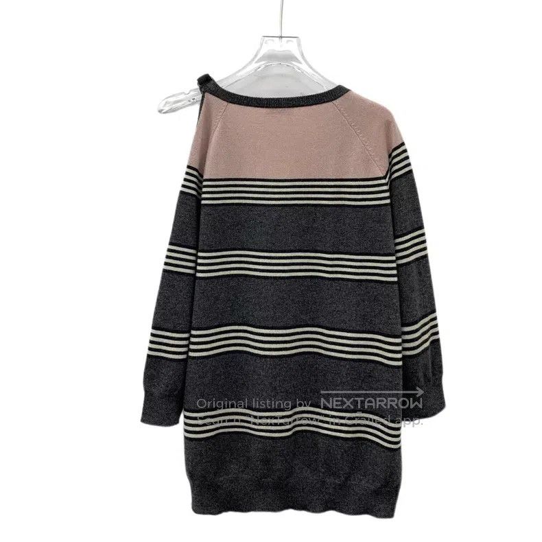 Brunello Cucinelli Brunello Cucinelli Color block striped off-shoulder cashme Size S / US 4 / IT 40 - 2 Thumbnail