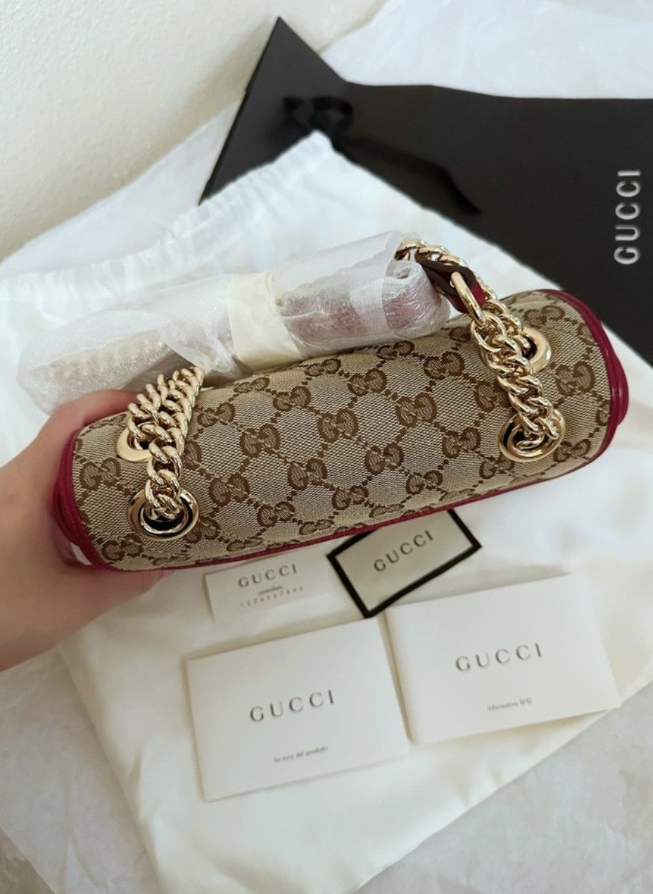 Gucci Gucci GG Marmont Mini Flap Canvas Quilted Bag Size ONE SIZE - 2 Thumbnail