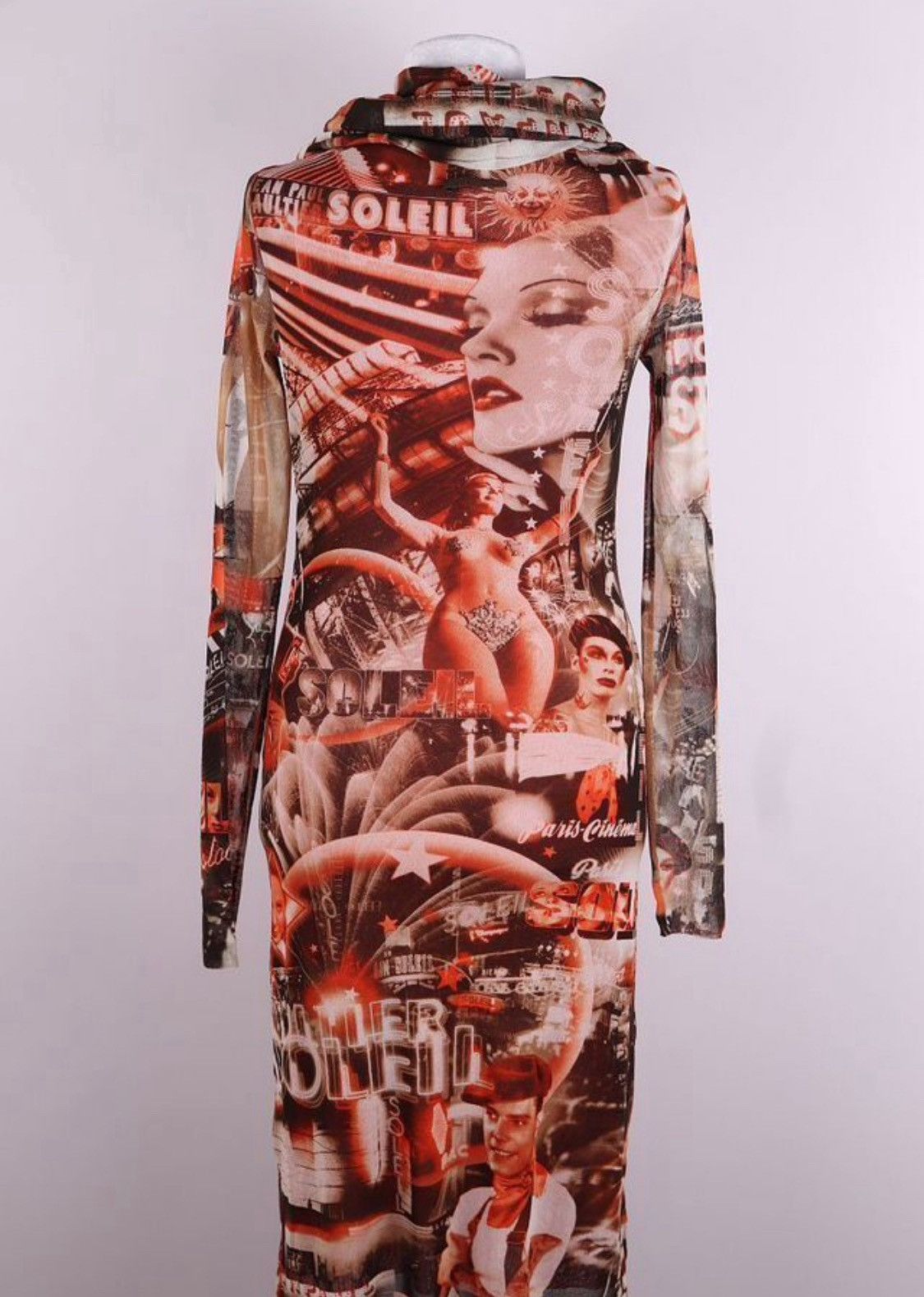 Jean Paul Gaultier Jean Paul Gaultier Art Face Mesh Print Maxi Dress Size S / US 4 / IT 40 - 4 Thumbnail
