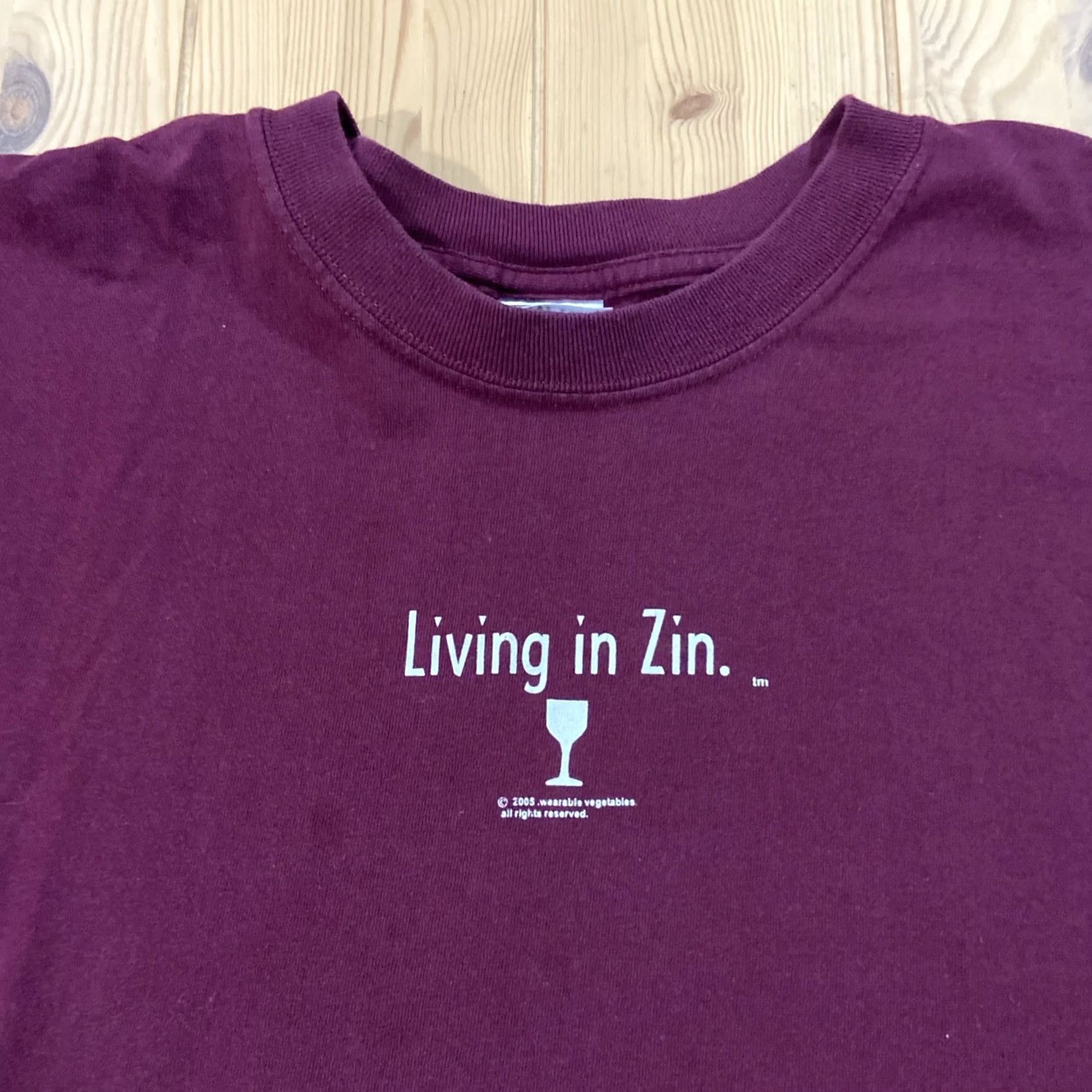 Vintage VINTAGE Zinfandel Pun Saying Mens T-Shirt Red L Short Sleeve Graphic Tee 100% Cotton Blittzen Size US L / EU 52-54 / 3 - 2 Thumbnail