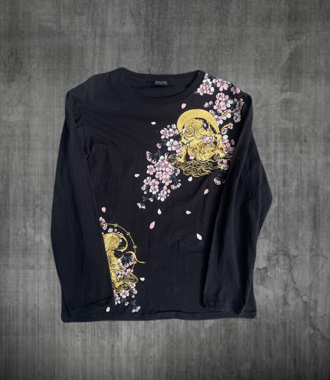 Japanese Brand 2000s Japanese Glitter Sukajan Yakuza Long Sleeve Tee Size US M / EU 48-50 / 2 - 1 Thumbnail