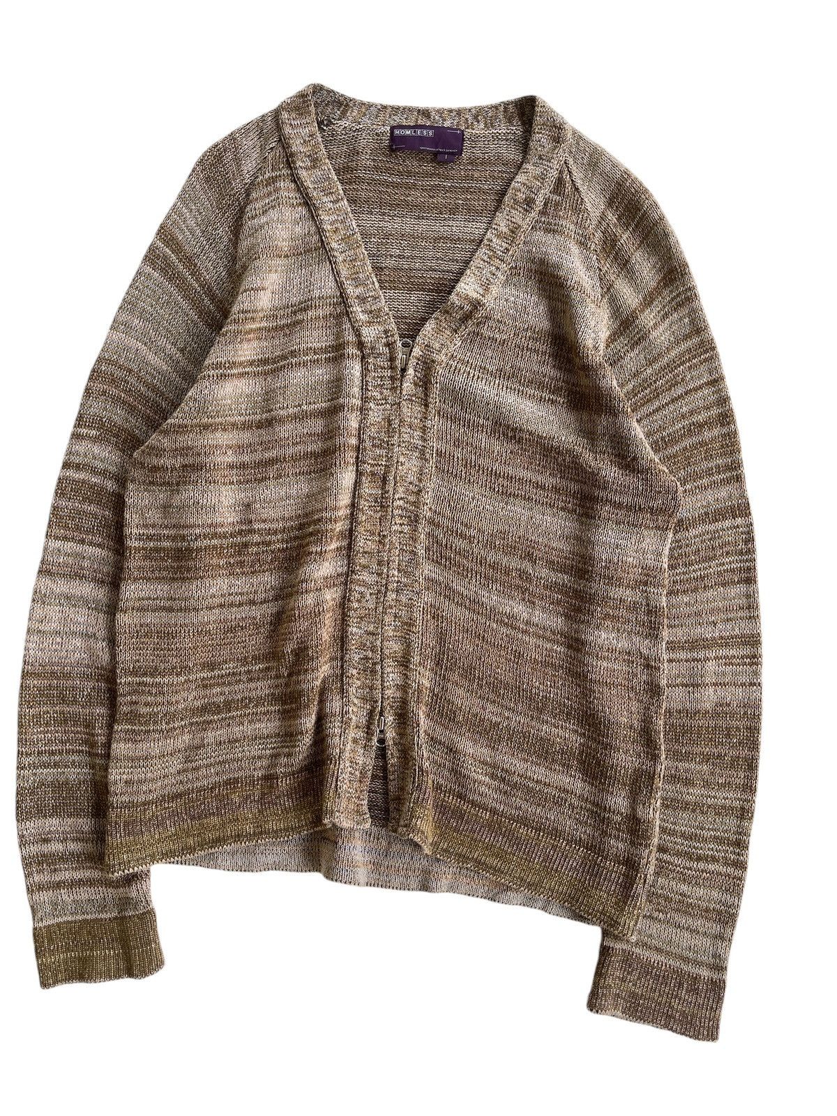 Japanese Brand Vintage Homless Mens Zipper Cardigan Knitted Size US M / EU 48-50 / 2 - 6 Thumbnail