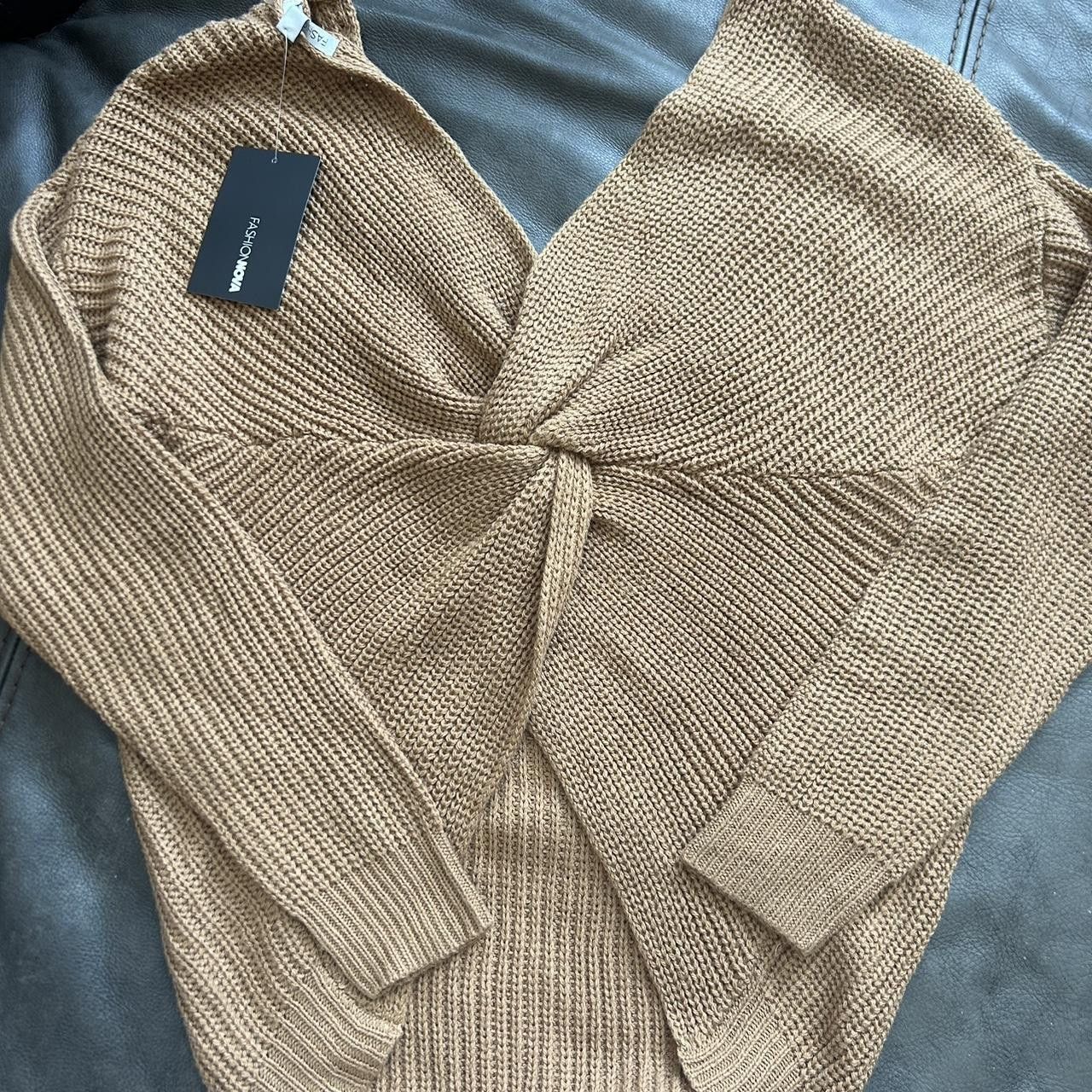 Fashion Nova Fashion Nova Reversible Falls Sweater Camel L Size L / US 10 / IT 46 - 1 Thumbnail